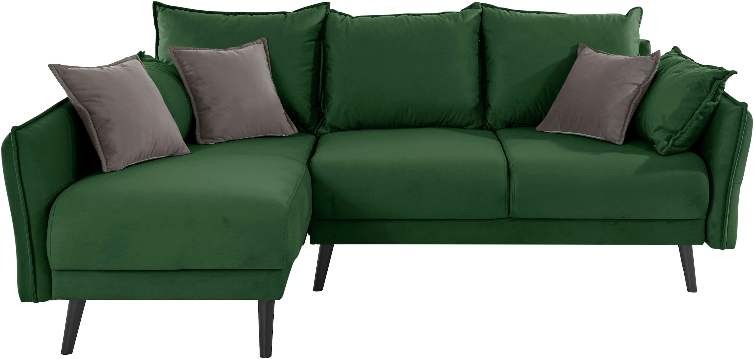 INOSIGN Ecksofa »Asra L-Form«, incl. Bettfunktion und Bettkasten, Seitentasche im Armteil, Federkern