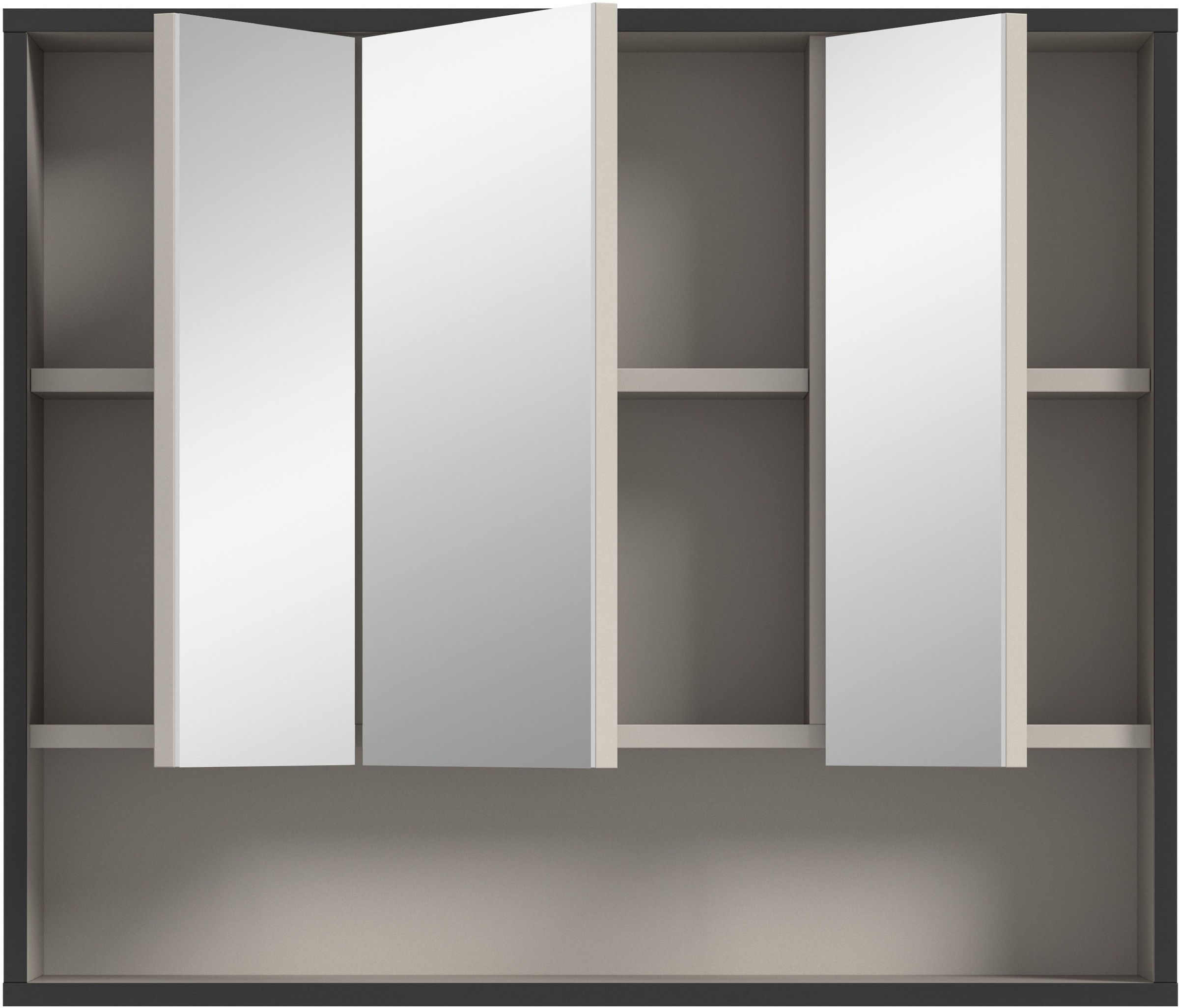 welltime Spiegelschrank »Locri, Höhe 68 cm, 2 Spiegeltüren«, (1 St.), modernes Design, Spiegelschrank, Badschrank, Bad
