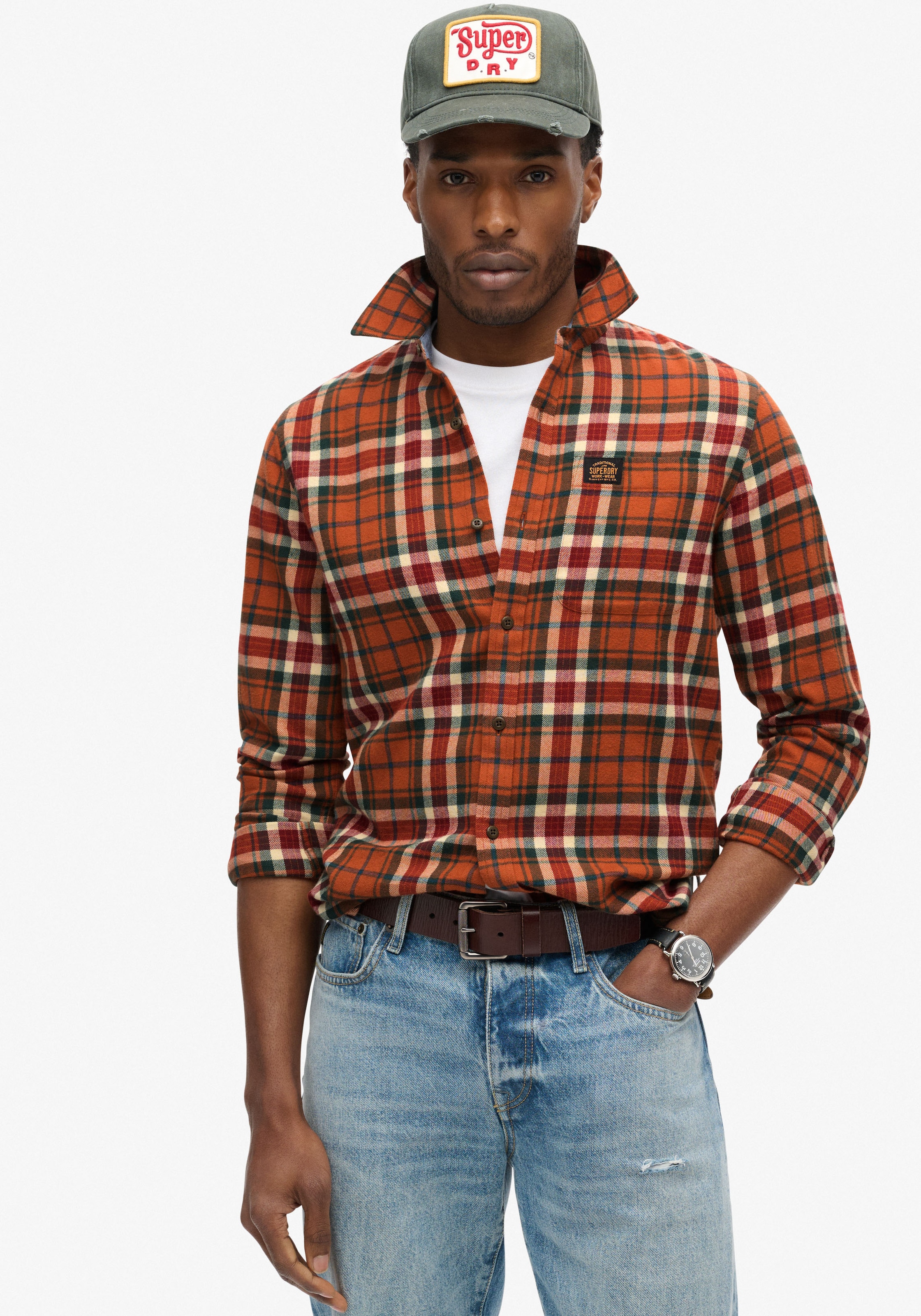 Langarmhemd »Organic Cotton Lumberjack Check Shirt«