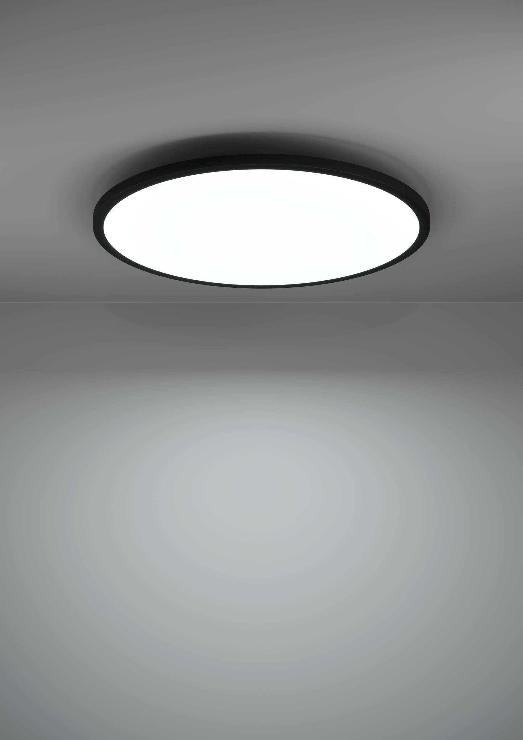 EGLO Deckenleuchte »Sarsina-Z Deckenlampe, ZigBee 3.0, Deckenlampe, Metall, Flurlampe« LED-Modul 1 Stk. Kaltweiß | Neutralweiß | Warmweiß Wand-/Deckenleuchte - H5,2 x Ø60 cm - schwarz - 41W inkl.