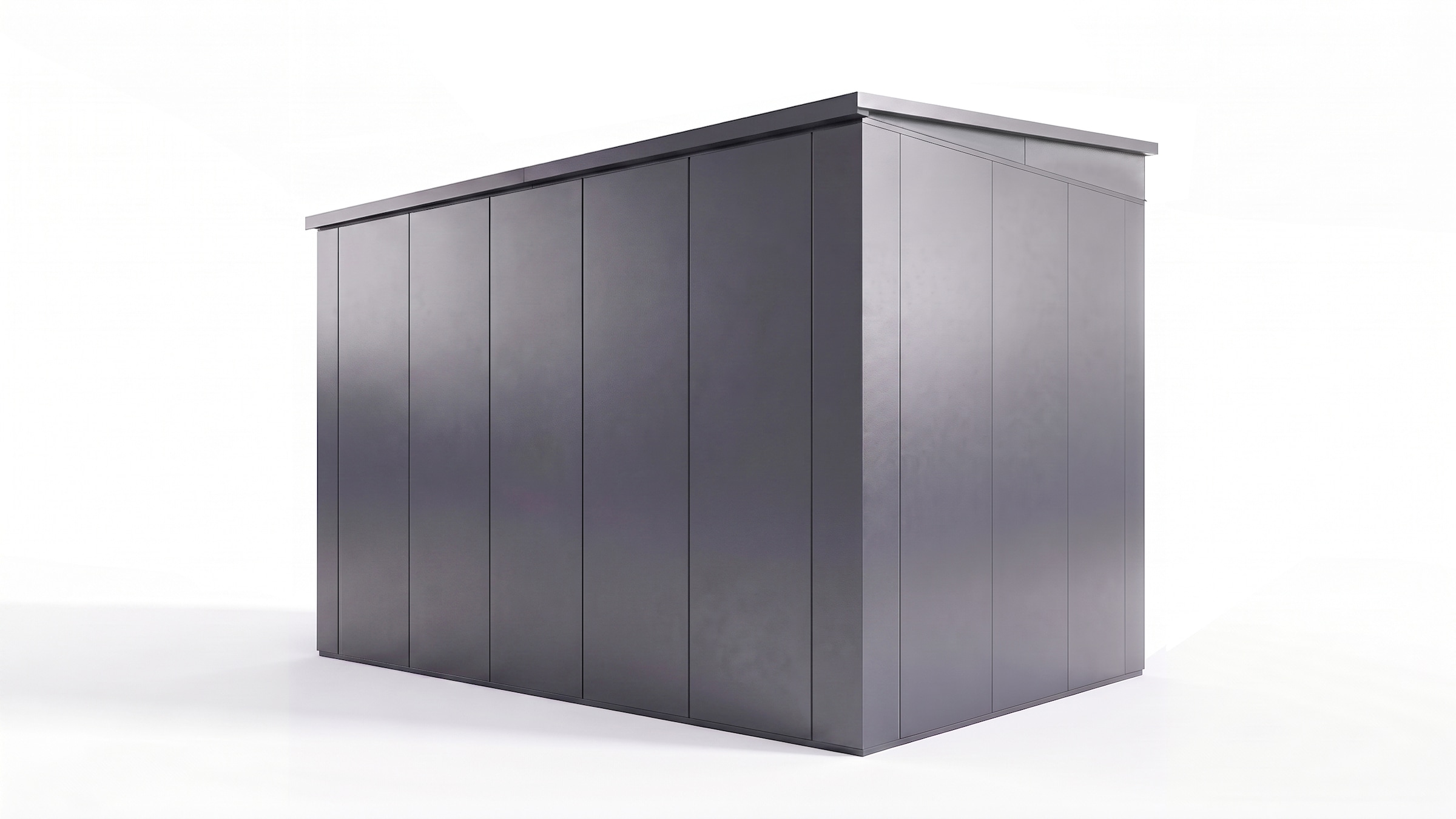 weka Gerätehaus »Gary Gr. 8, aus Metall mit Holzoptik, anthrazit« aus pulverbeschichtetem, verzinktem Stahl