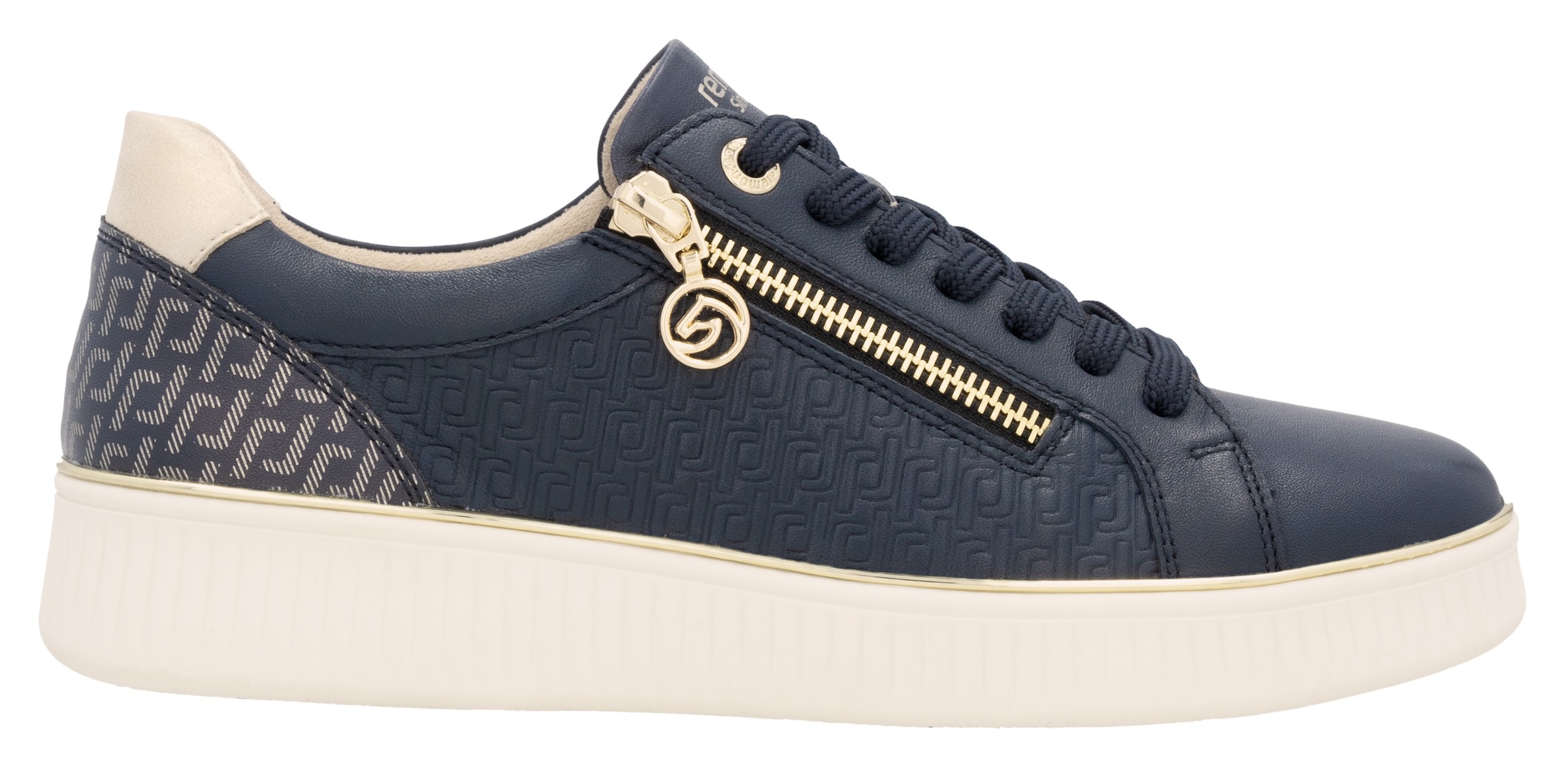 Remonte Plateausneaker, Freizeitschuh, Halbschuh, Schnürerschuh, seitlicher Reißverschluss