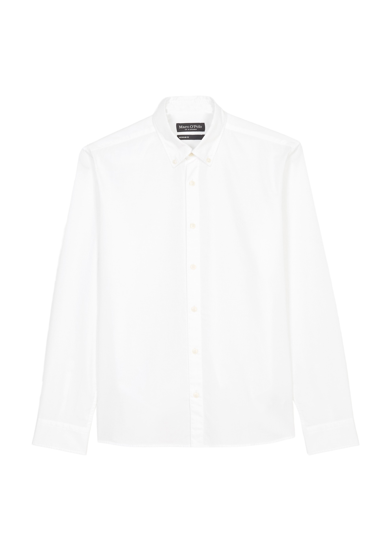 Marc O'Polo Langarmhemd regular fit aus Bio-Baumwolle, Button-down-Kragen, mit Struktur