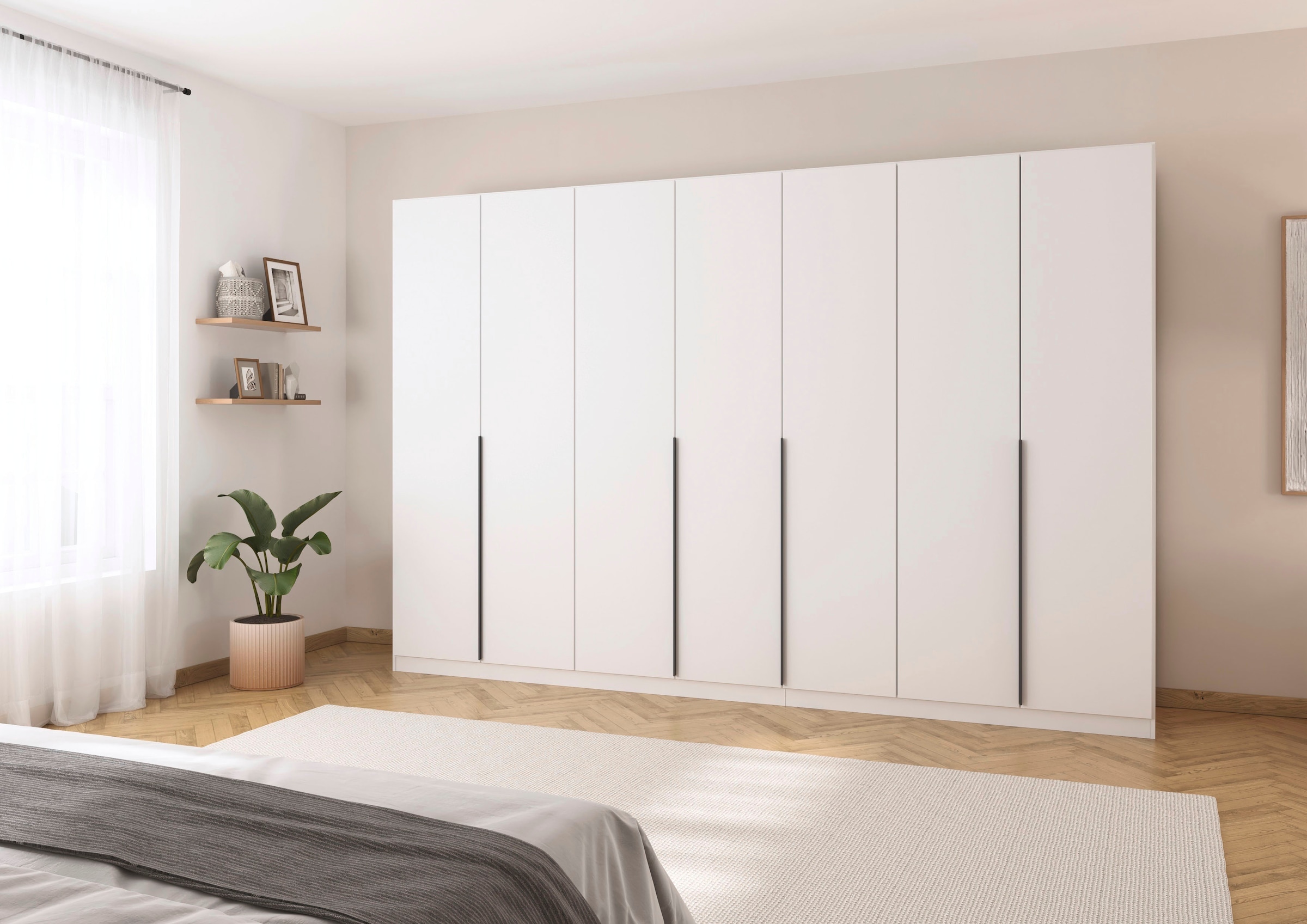 rauch Drehtürenschrank »Kleiderschrank Schrank Garderobe AGORDO TOPSELLER Schlafzimmer«, (in zwei Griff-Farben mit Dekor- oder Hochglanzfront), durchdachte Innenausstattung, in 6 Breiten und 2 Höhen MADE IN GERMANY