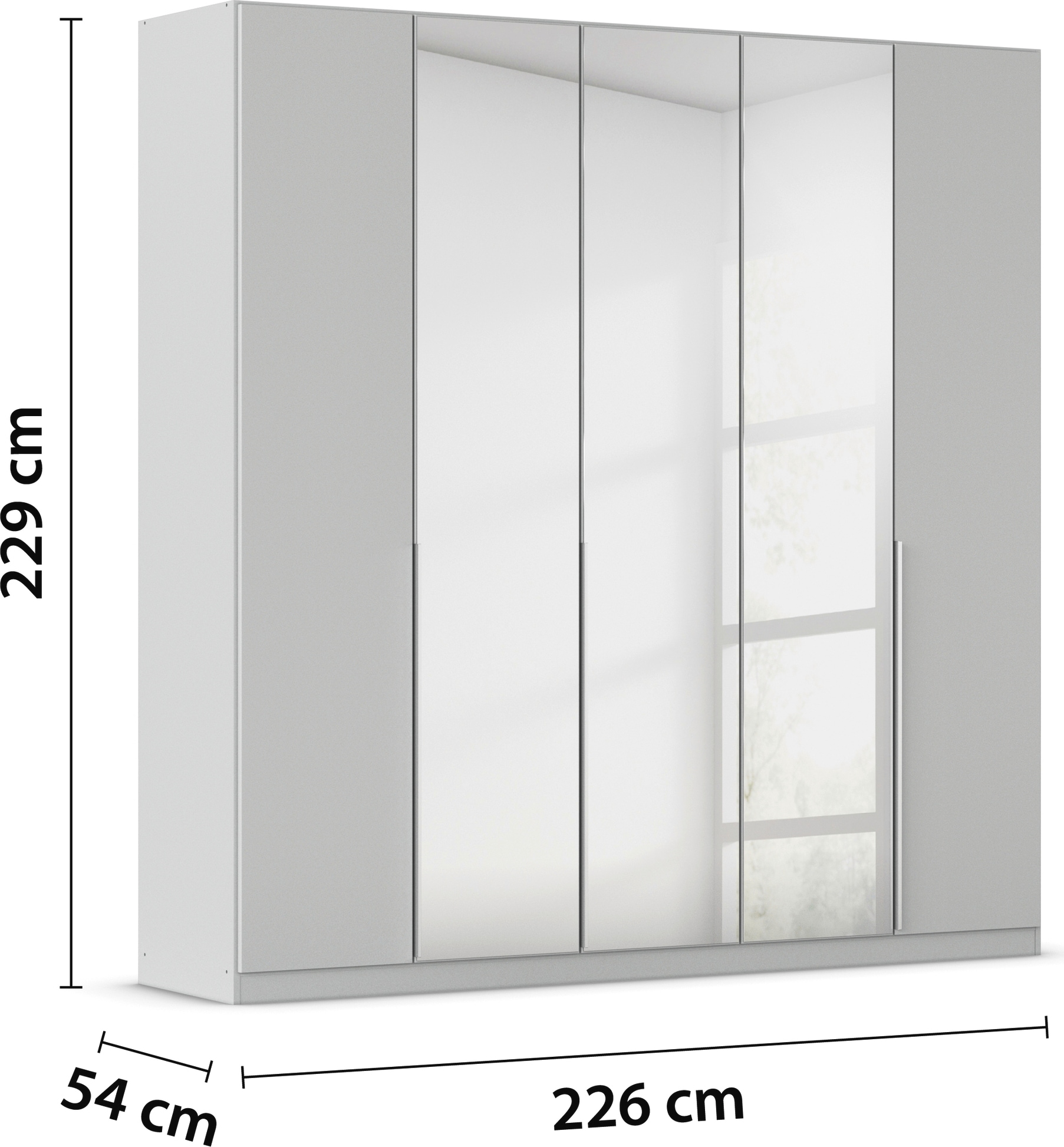 rauch Drehtürenschrank »Kleiderschrank Schrank Garderobe AGORDO mit Dekor- oder Hochglanzfront«, durchdachte Innenausstattung, in 6 Breiten und 2 Höhen MADE IN GERMANY