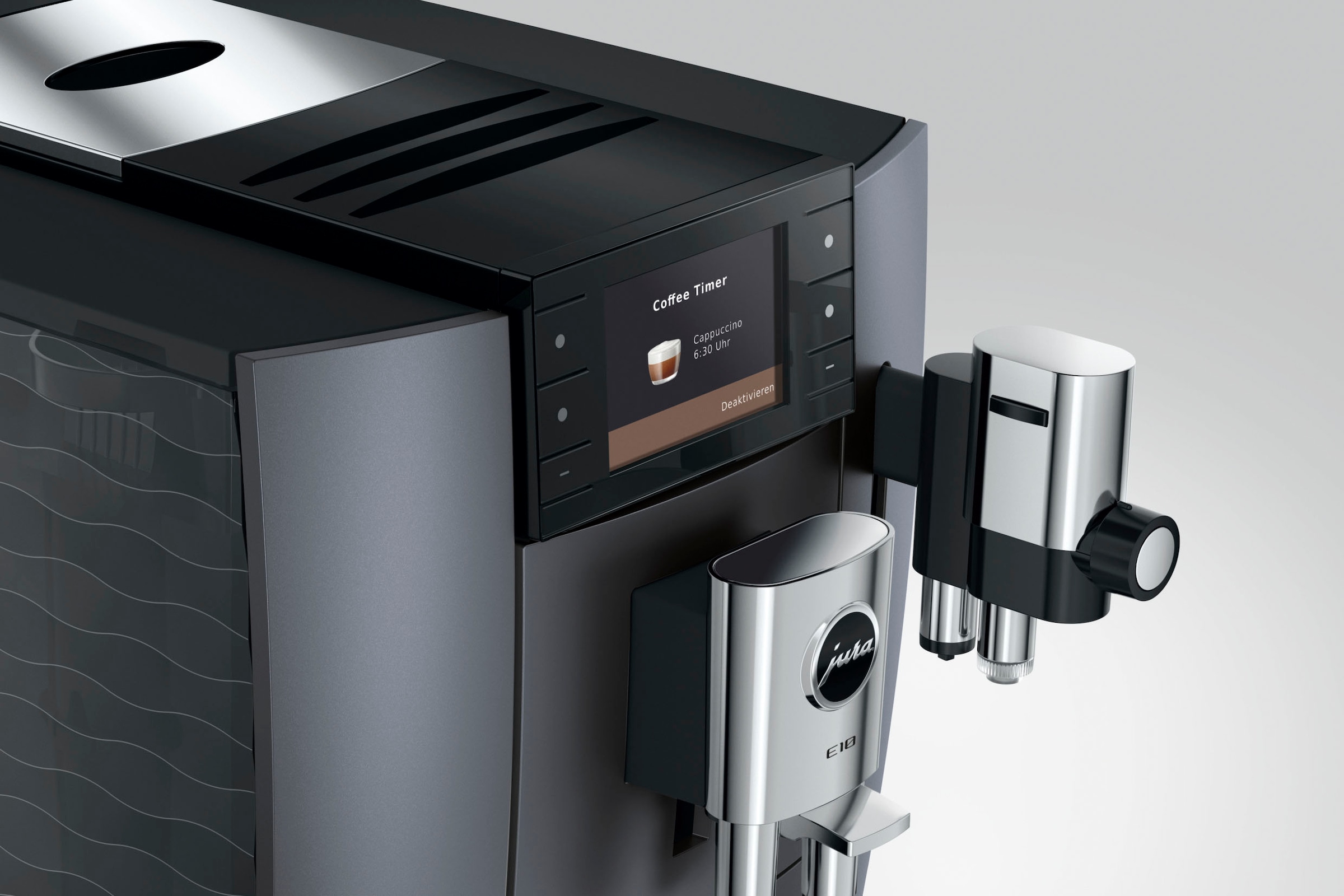 JURA Kaffeevollautomat »15743 E10 (EA), Onyx Grey« 36 Spezialitäten, Light & Cold Brew & Sweet Foam