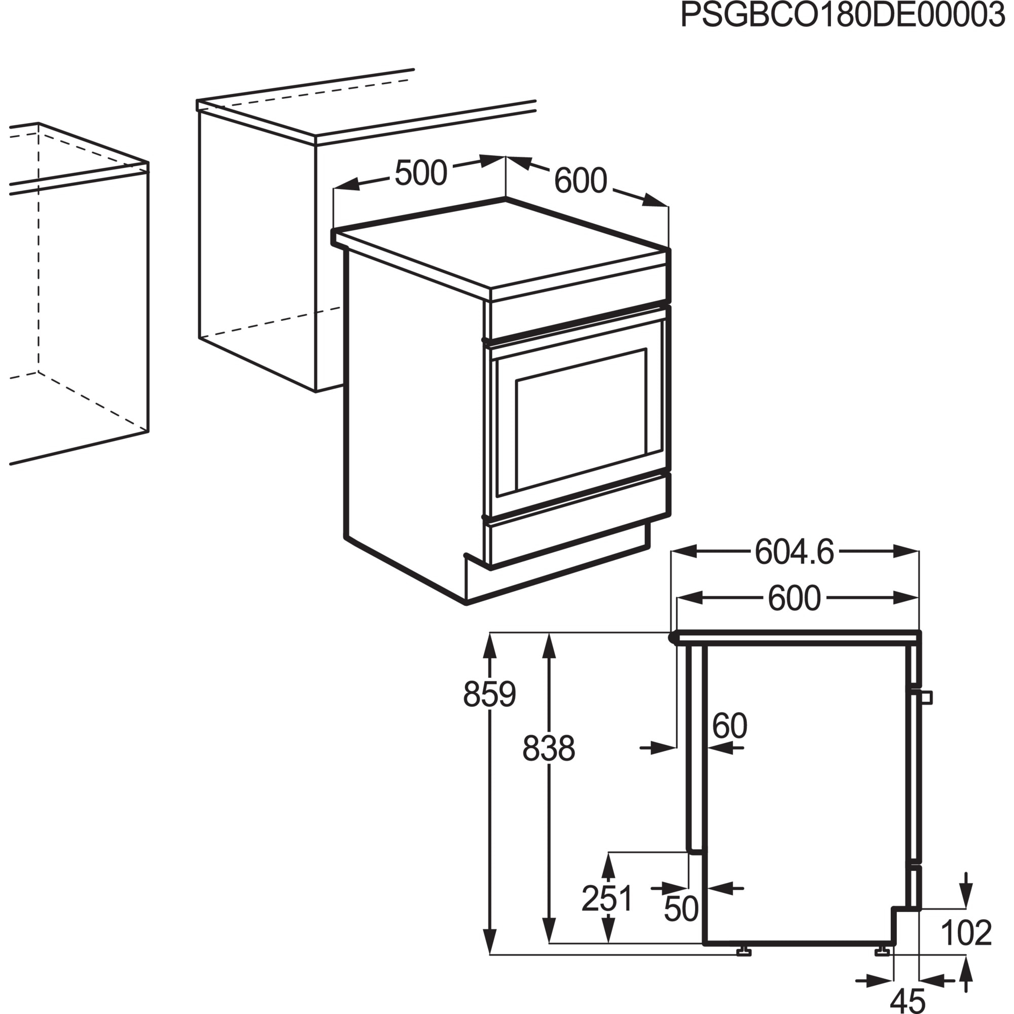 AEG Induktions-Standherd »CIB56494BW 943005695«, mit FlexiRunners™ – Teilauszug (2 Paar), Multilevel Cooking