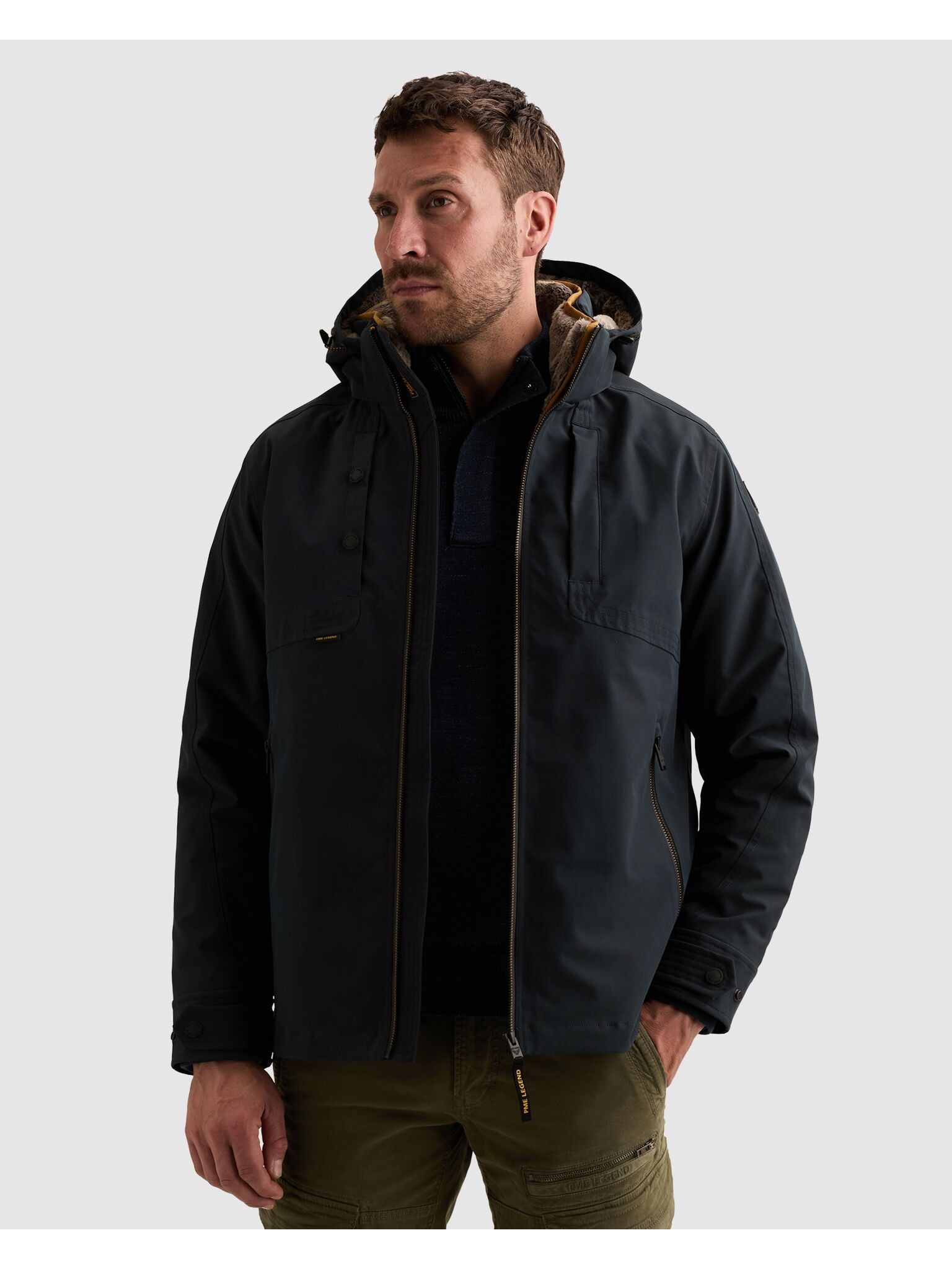 PME LEGEND Winterjacke »SNOWPACK Ottoman« mit Kapuze mit kuscheligem Innenfutter aus Fellimitat - heraustrennbar