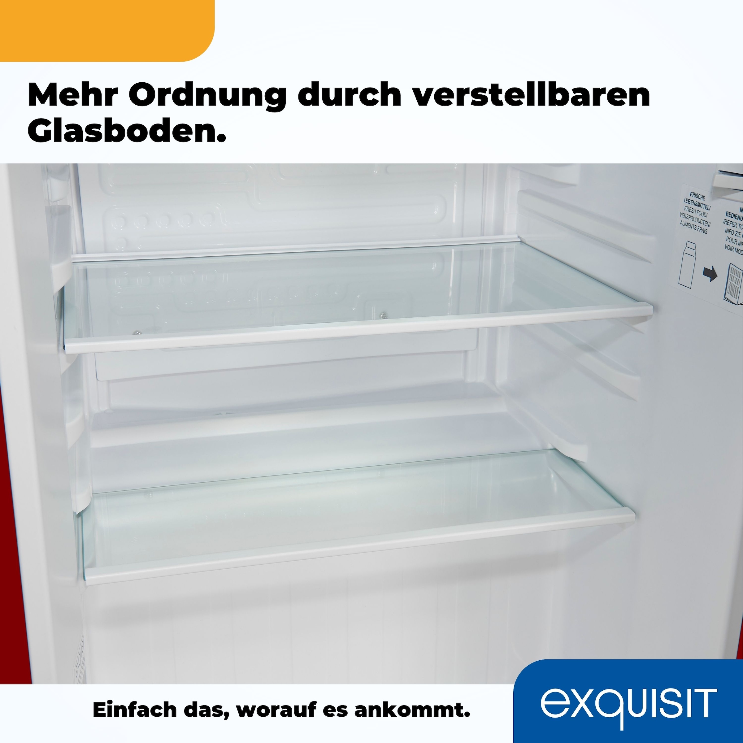 exquisit Kühlschrank »KB60-V-090E rot«, 52 L Volumen