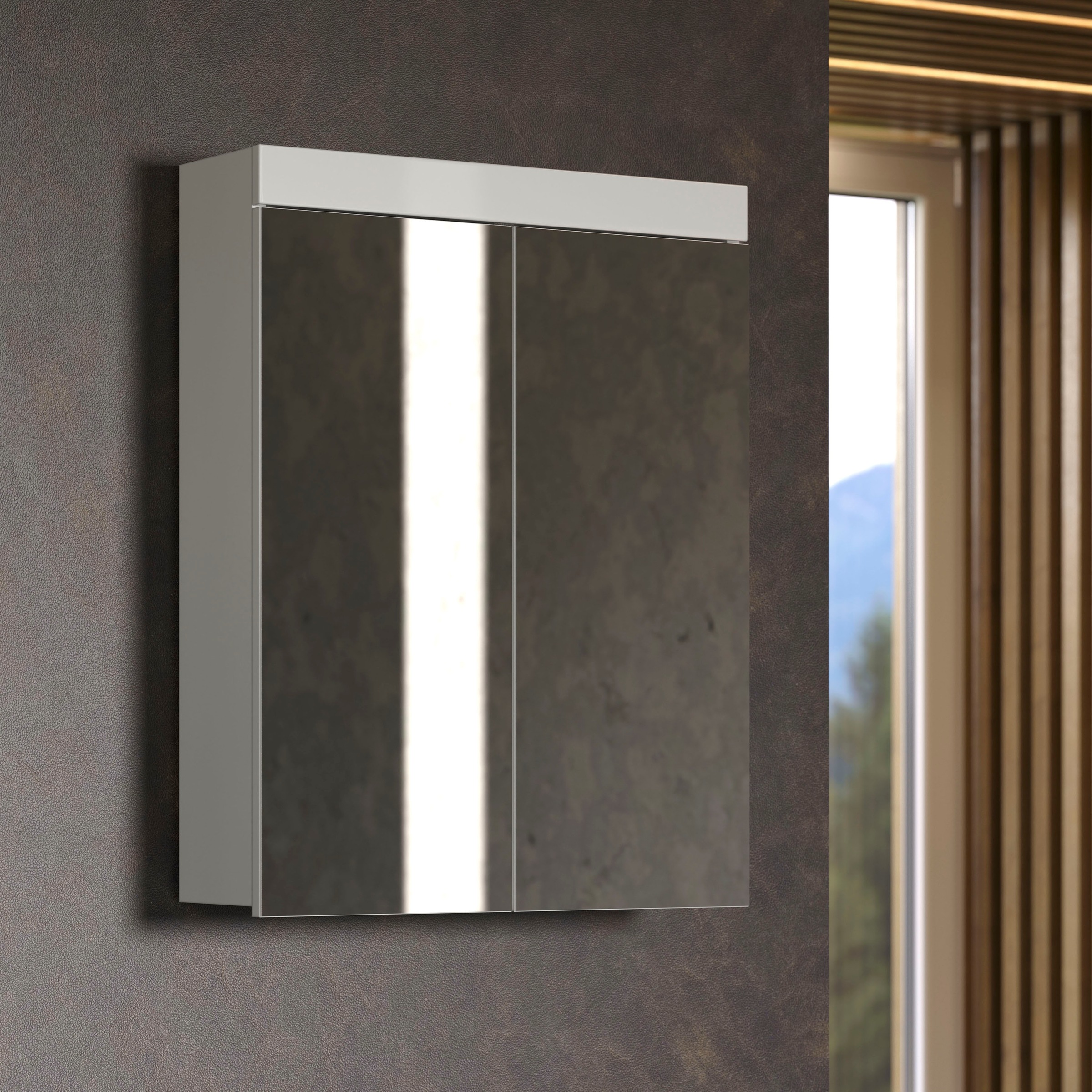 INOSIGN Spiegelschrank »Avena«, Badezimmerschrank wahlweise mit LED-Beleuchtung - (B/T/H) 60/17/77 cm