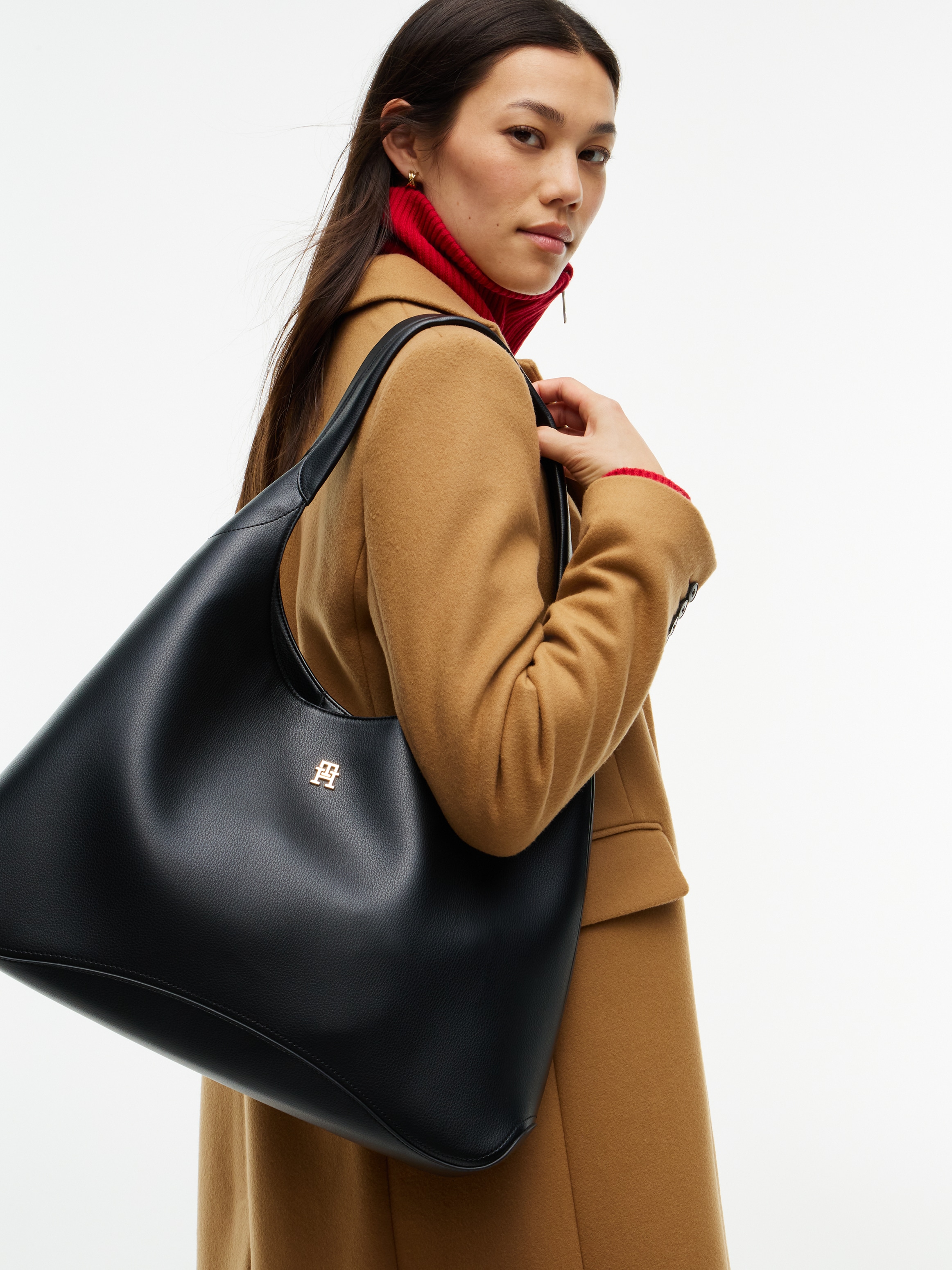 Tommy Hilfiger Hobo »TH EVERYDAY HOBO« Damen Schultertasche, Umhängetasche mit TH-Logoemblem