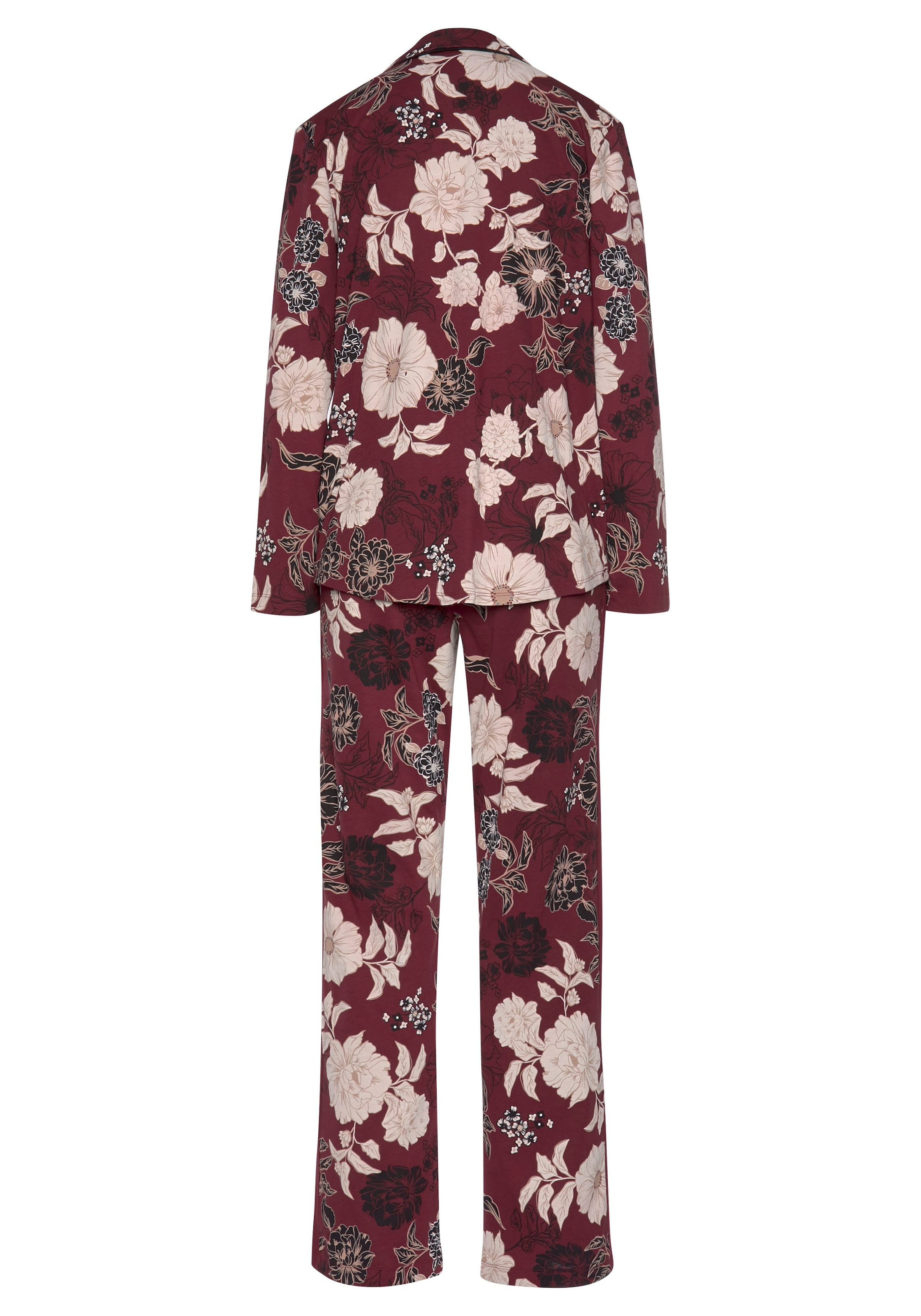 s.Oliver Pyjama, (2 tlg.), in klassischer Form mit Blumenmuster