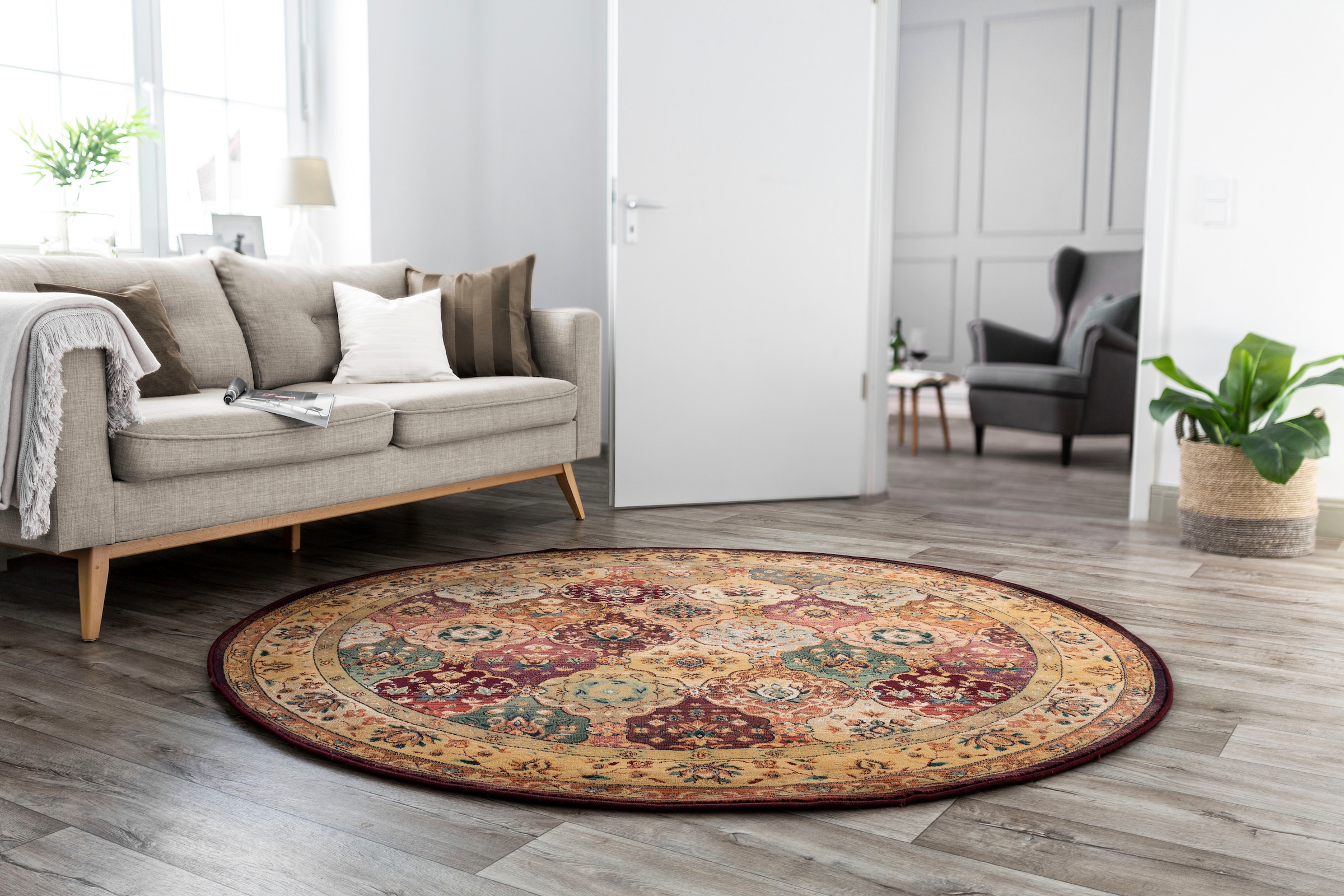 THEKO Teppich »Gabiro 208«, rund, Orient-Optik, ideal im Wohnzimmer &  Schlafzimmer online kaufen