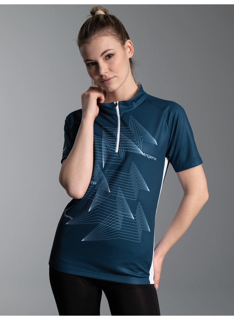 Trigema Poloshirt »TRIGEMA Fahrradjacke mit Spiralförmigen Design« 1