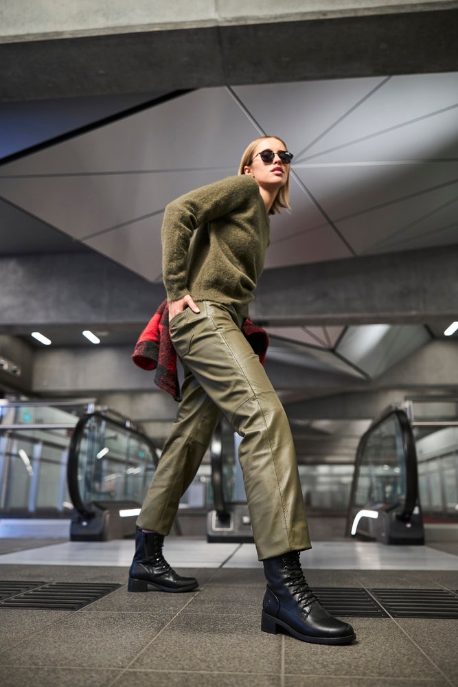 Rieker Schnürstiefelette  Schnürboots, Blockabsatz, mit Innenreißverschluss