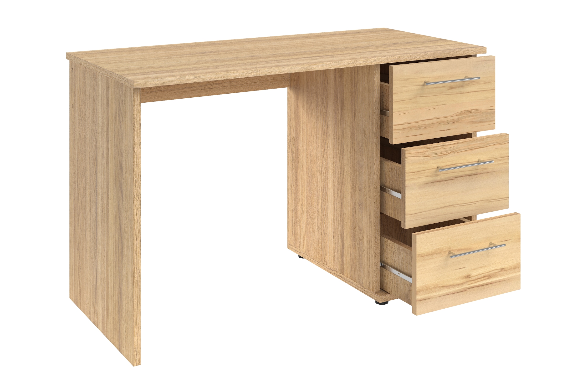 VOGL Möbelfabrik Schreibtisch »Tobi, optional mit Tastaturauszug,«, mit 3 Schubkästen, Breite 115 cm, Made in Germany
