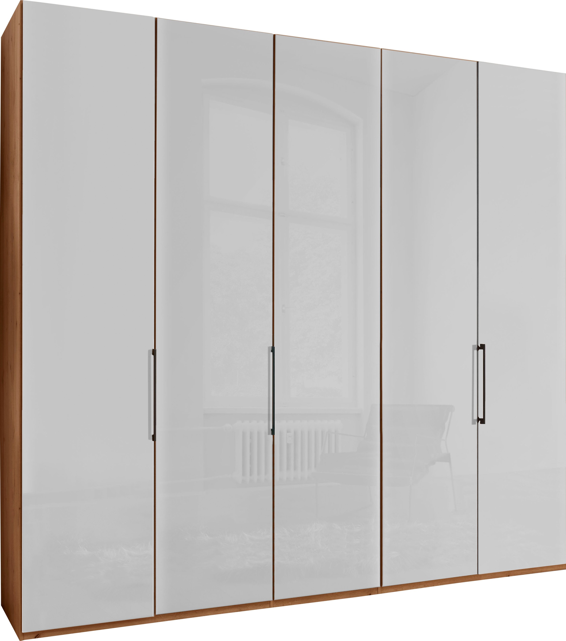WIEMANN Falttürenschrank »Monaco« mit Glasfront sowie hochwertige Beschläge