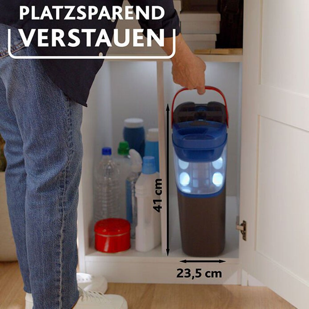 Vileda Bodenwischer-Set »Vileda H2PrO Flat Mop System«, (Set, 3 St.), 100%-ige Trennung von sauberem und schmutzigem Wasser