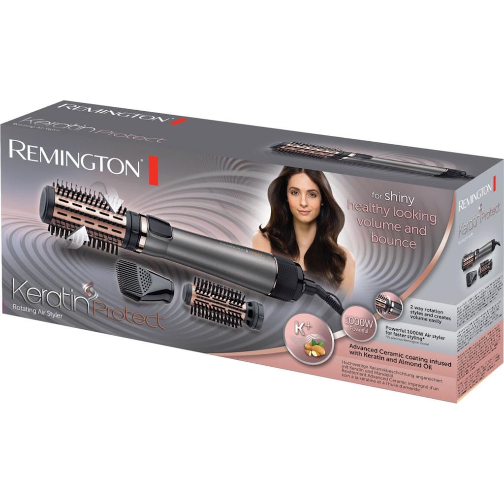 Remington Warmluftbürste »AS8810 E51 Keratin Prot. Rot. Air Styler«, 3 Aufsätze}