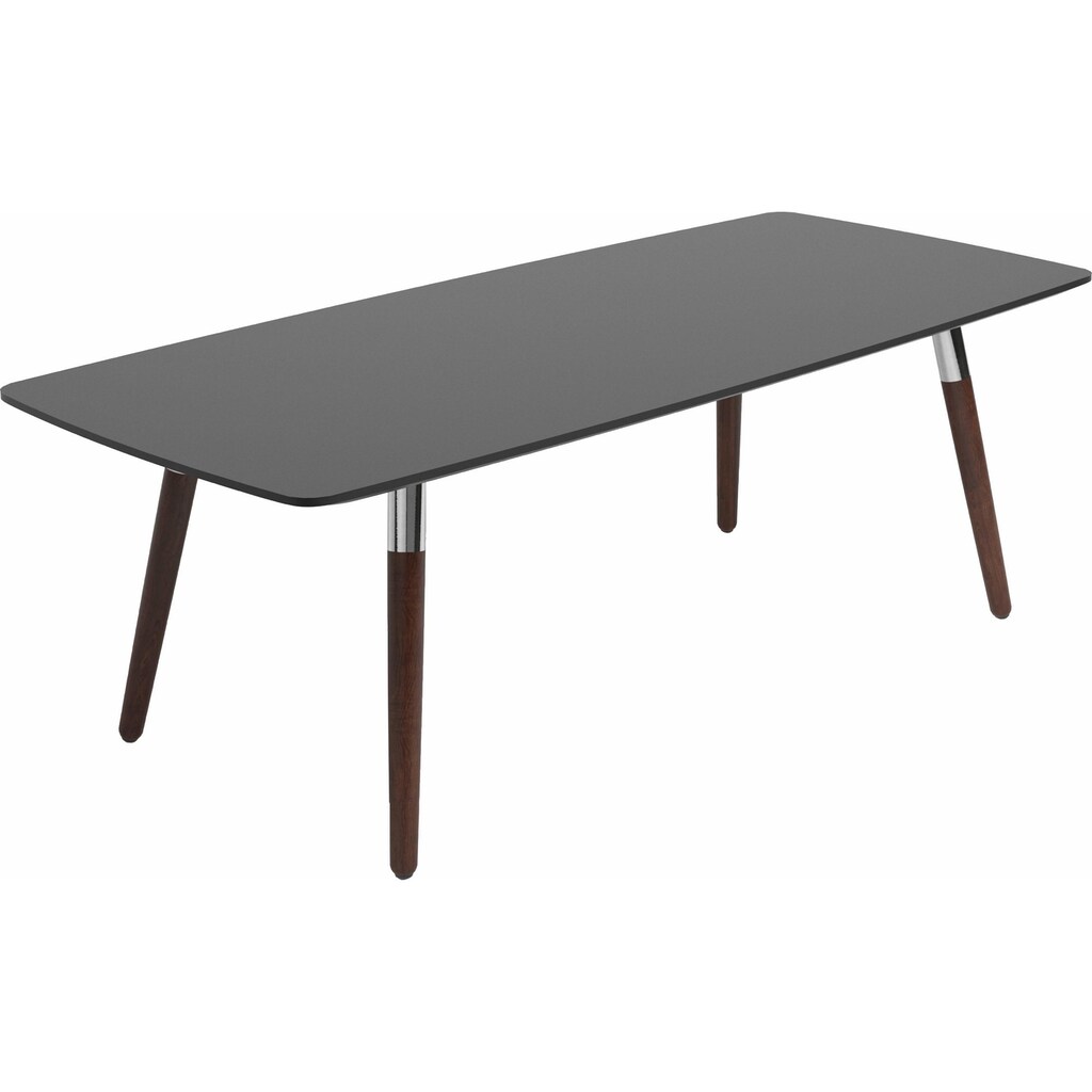 Stressless® Couchtisch »Style«, mit braunen Holzbeinen, Tischplatte in 3 Farben, rechteckig