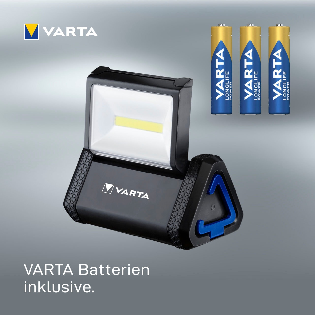 VARTA Taschenlampe »WORK FLEX AREA LIGHT«, (Set, 4 St.), für Werkzeugkästen,Befestigungsmöglichkeiten für freihändiges Arbeiten