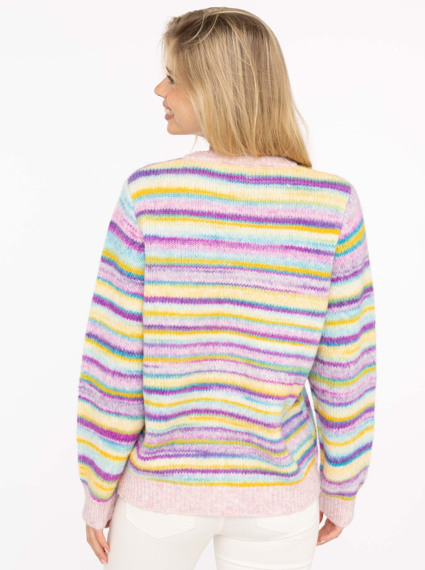 Zwillingsherz Strickjacke »"Kleine Streifen"«, mit Knöpfen und Wollanteil