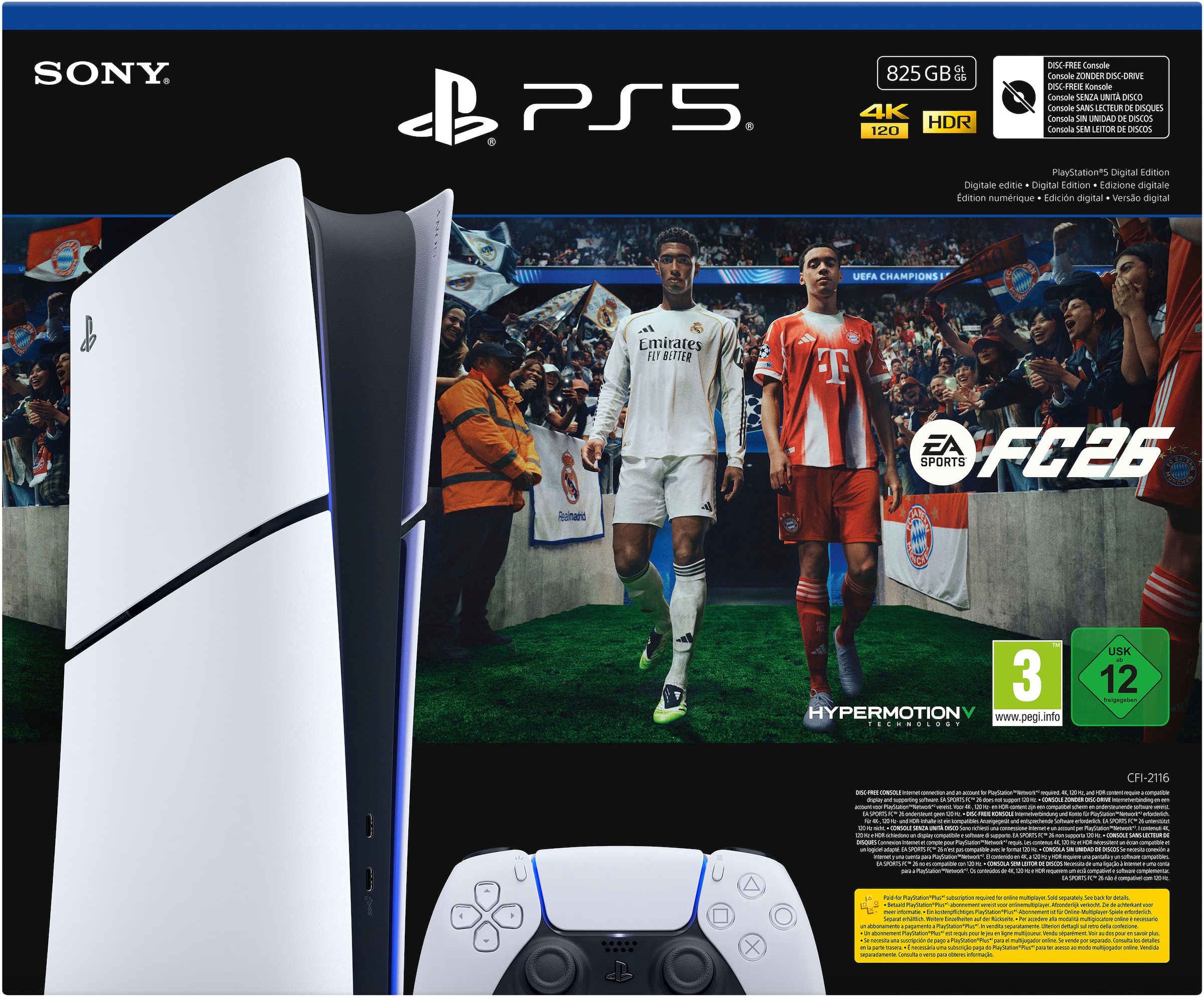 PlayStation 5 Konsolen-Set »PS5 Digital Edition (Slim) - EA Sports FC 26« 825 GB Digital Edition (Slim) - EA Sports FC 26 Bundle