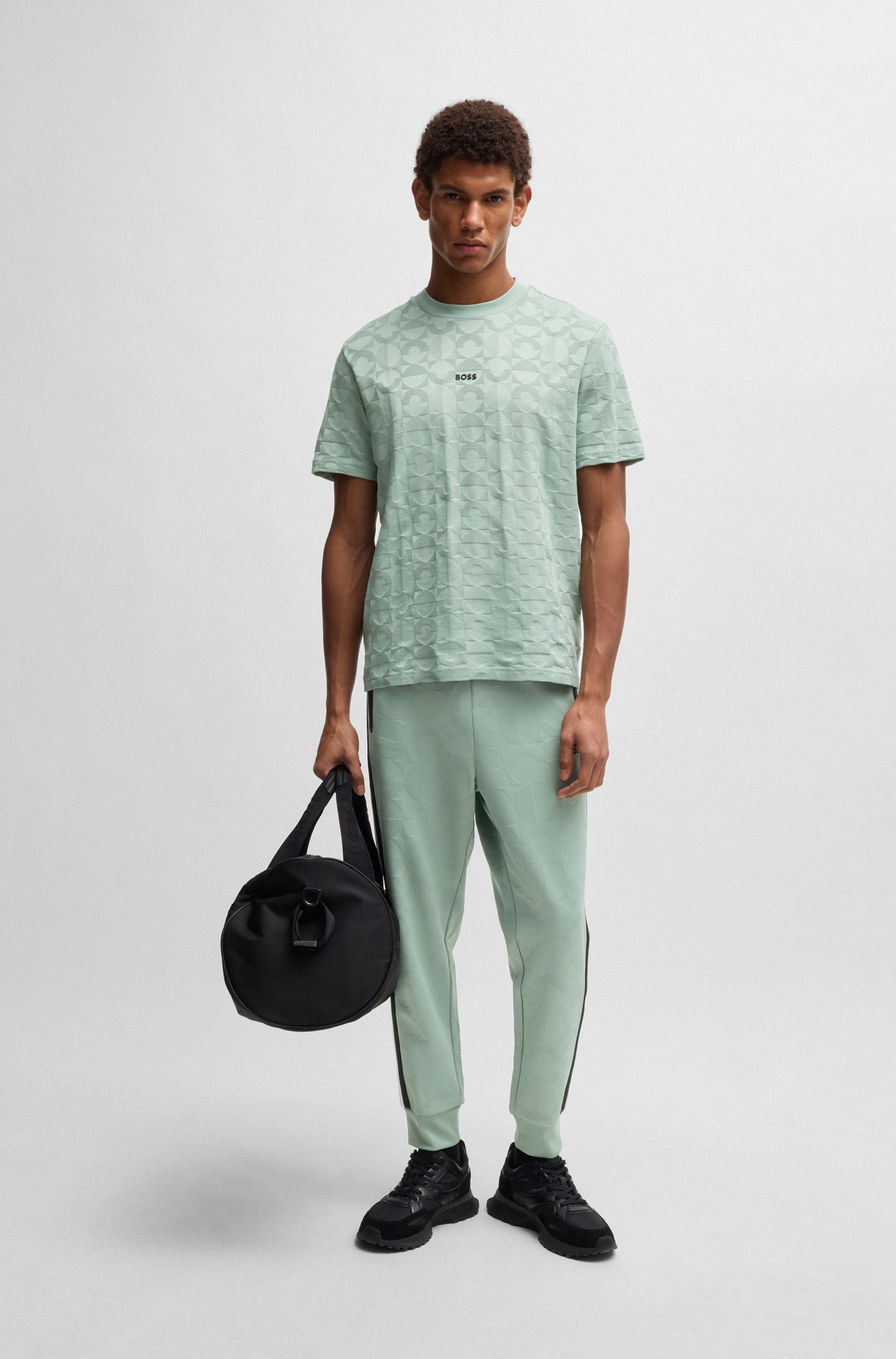 BOSS GREEN Sweathose »Hover Striped C«, mit kontrastfarbigem Streifen