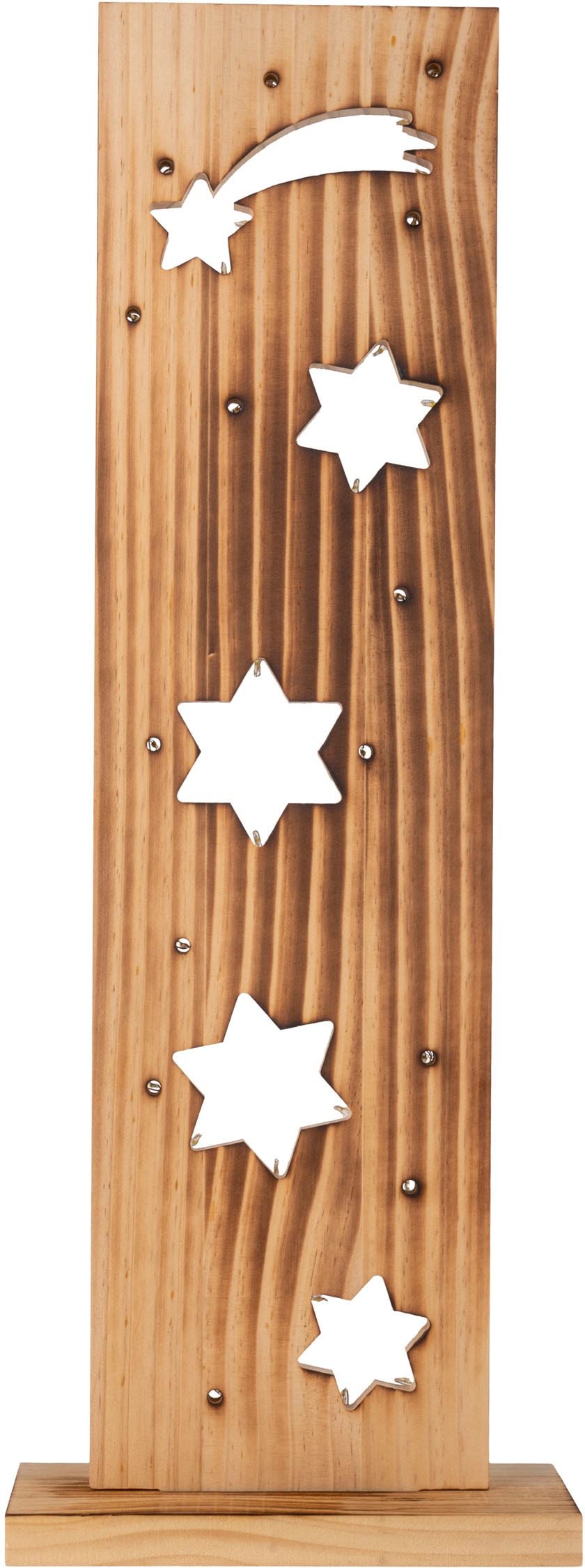 Höhe mit »Sterne, kaufen | XXL Holz«, näve cm, Garantie Holz-Stehleuchte, aus LED ca. 3 60 Batteriebetrieben Dekoobjekt online Weihnachtsdeko Jahren