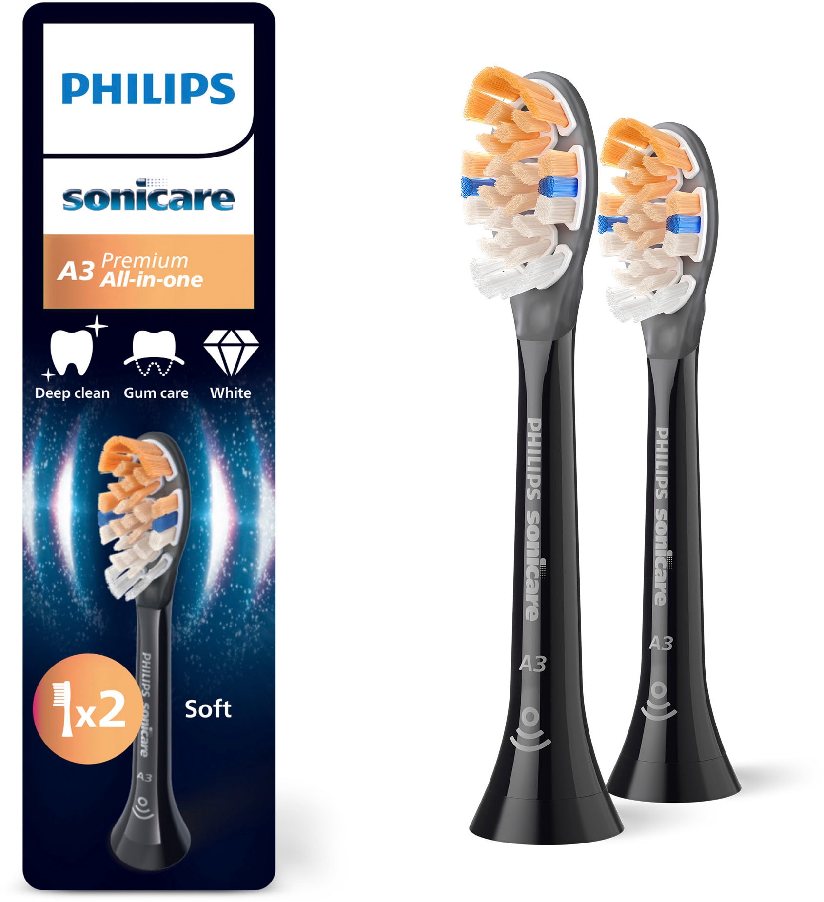 Philips Sonicare Aufsteckbürsten »G3 Premium Gum Care« für gesünderes Zahnfleisch, für jedes Sonicare Handstück