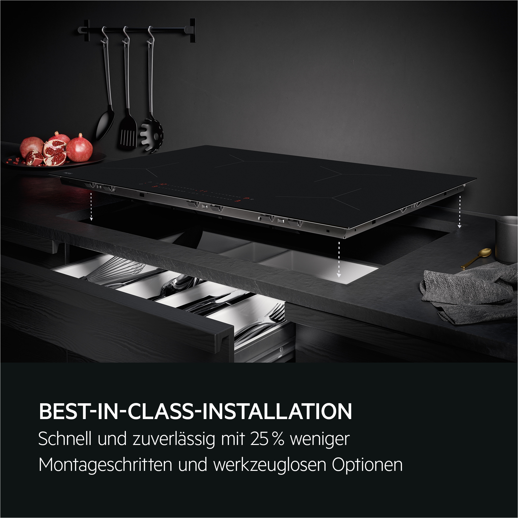 AEG Induktions-Kochfeld »TO841A0FIT«, Kratzresistente SaphirMattSE-Oberfläche, Made in Germany, Powerboost