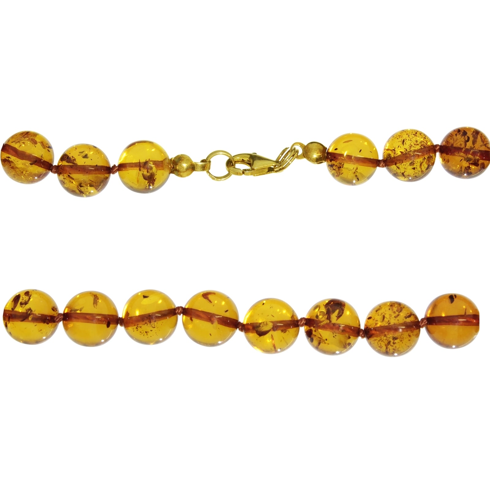 OSTSEE-SCHMUCK Kette ohne Anhänger »- Kugel 10 mm - Bernstein - ,«