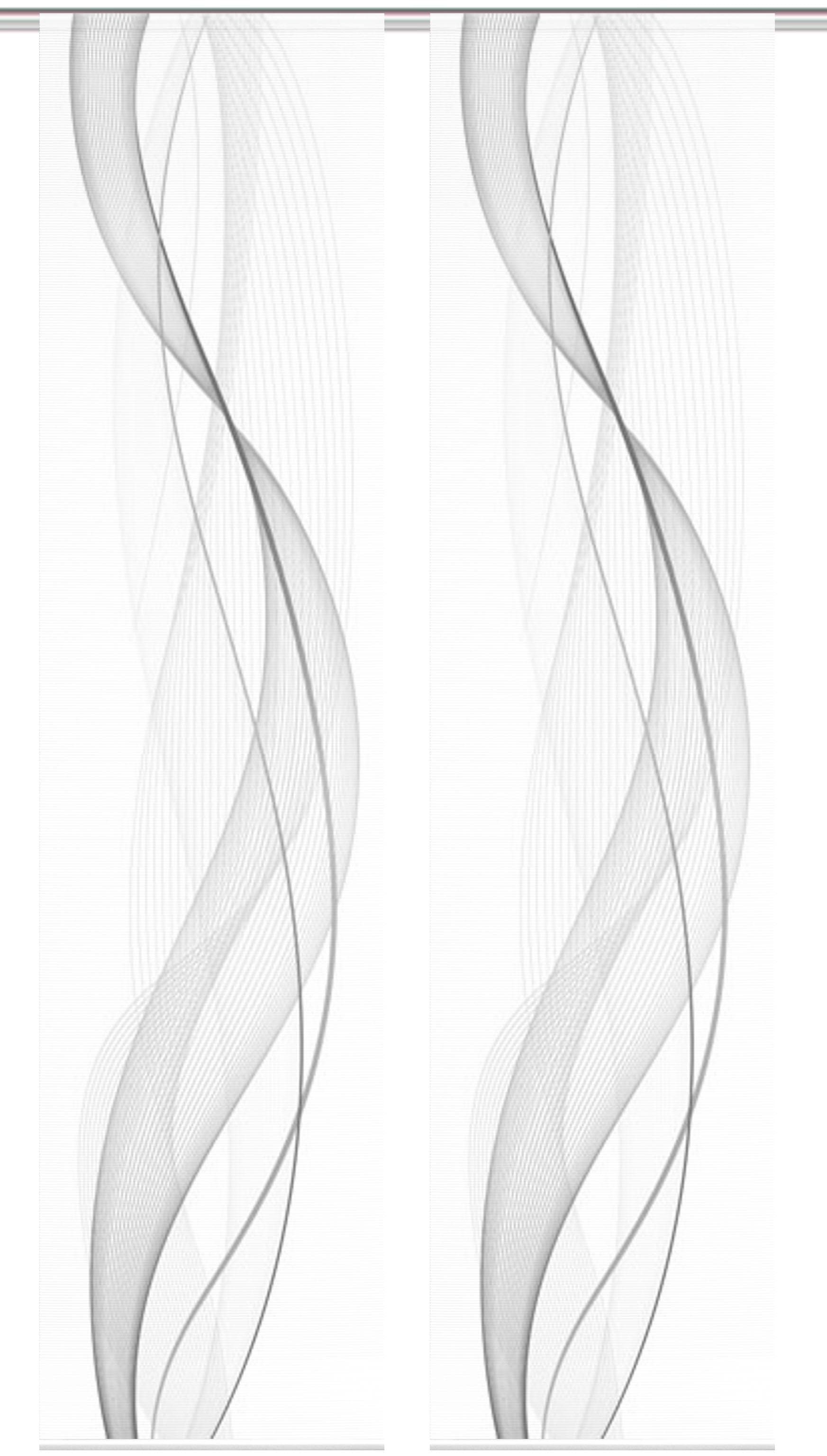 Vision S Schiebegardine »2ER SET HEIGHTS« Paneelwagen 2 Stk. tlg. HxB: 260x60, Schiebevorhang 2er Set Digitaldruck