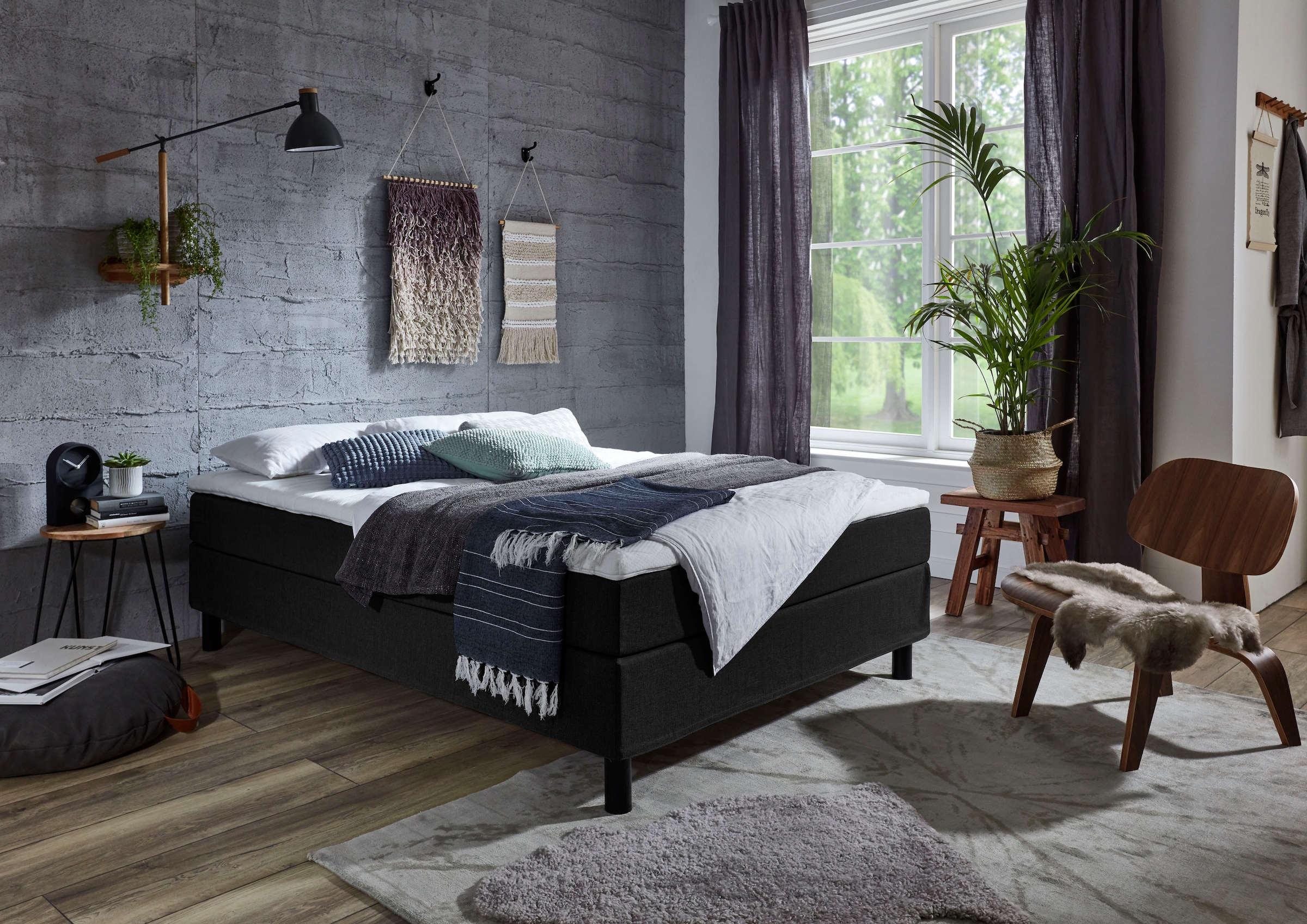 ATLANTIC home collection Boxbett »Happy« ohne Kopfteil, mit Topper, wahlweise mit oder ohne Bettwaren