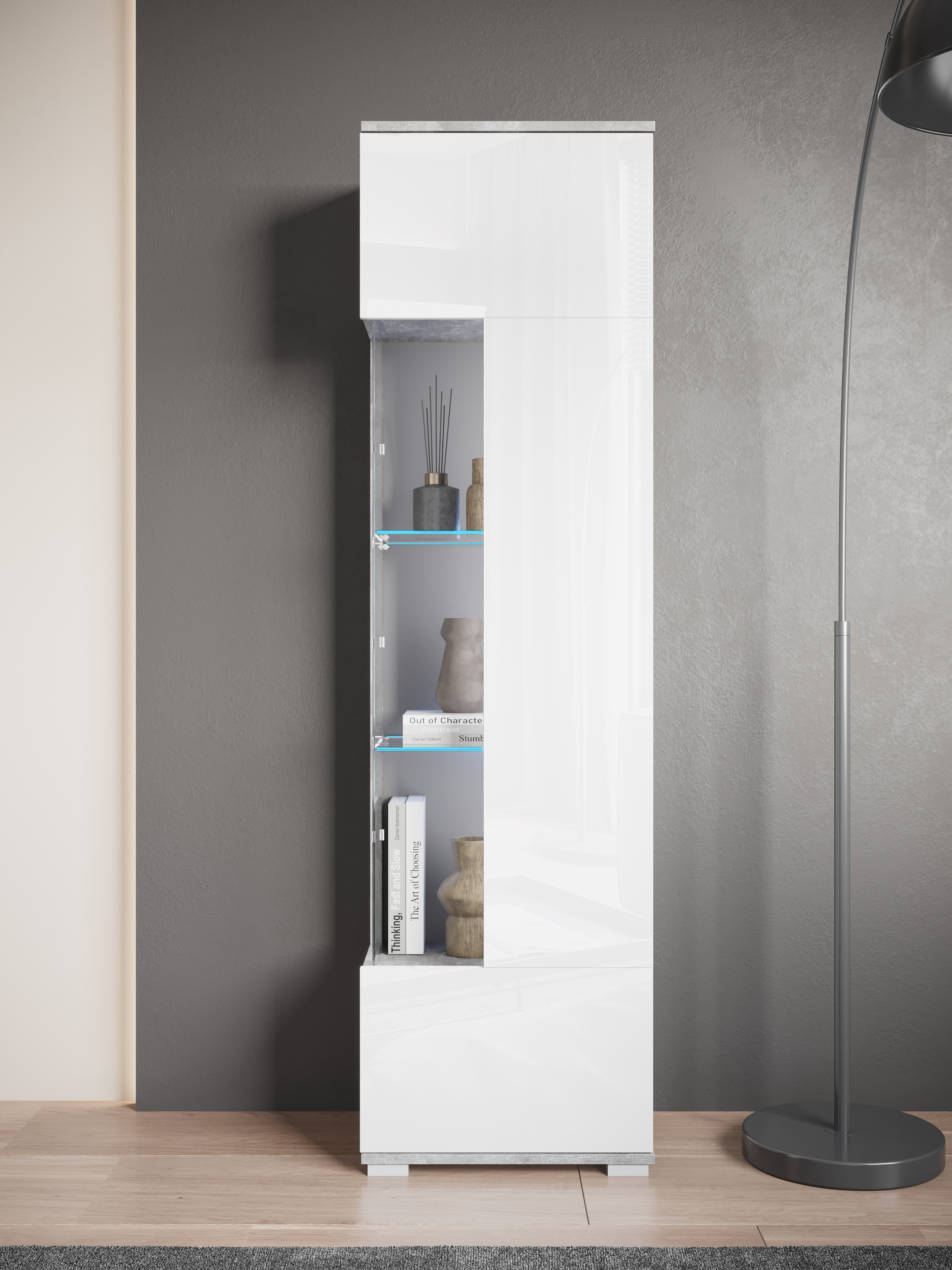 INOSIGN Vitrine »Kenia, stehend und hängend, Türanschlag wechselbar« 1 Stk. tlg. Vitrineschrank mit Glastüren 160 cm Höhe