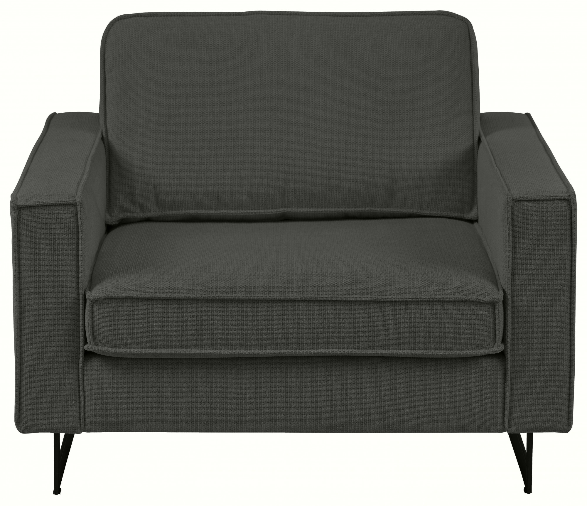 Places of Style Loveseat »Pinto«, mit Keder, Metallfüßen und auch in Cord Bezug erhältlich