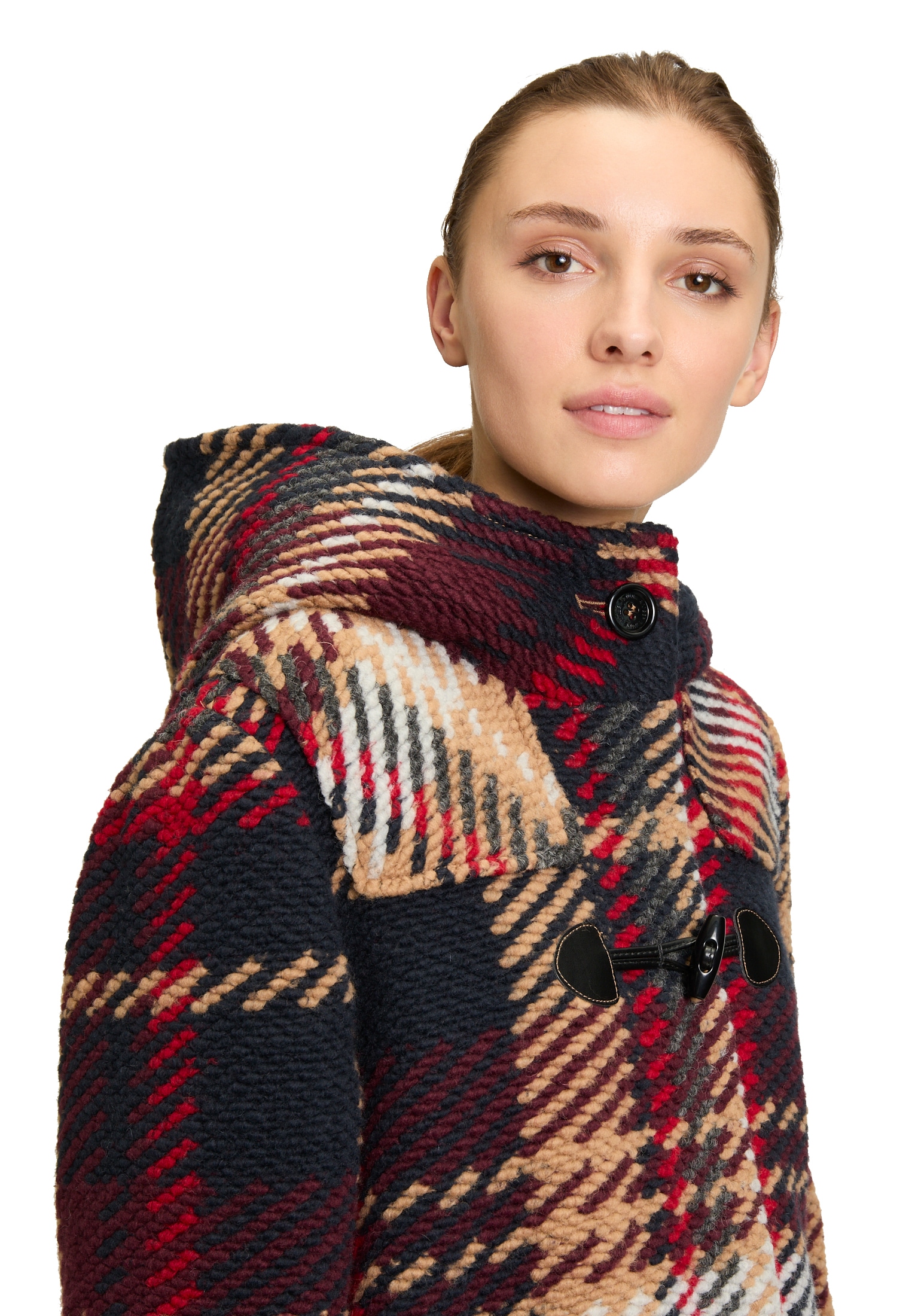 Amber & June Wolljacke »Duffle-Jacke mit Kapuze«
