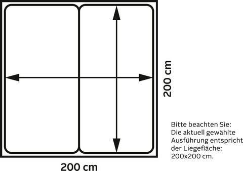 WIEMANN Bett »Shanghai, mit geschmackvollem Polsterkopfteil, Made in Germany«, in verschiedenen Breiten, Füße chromfarben