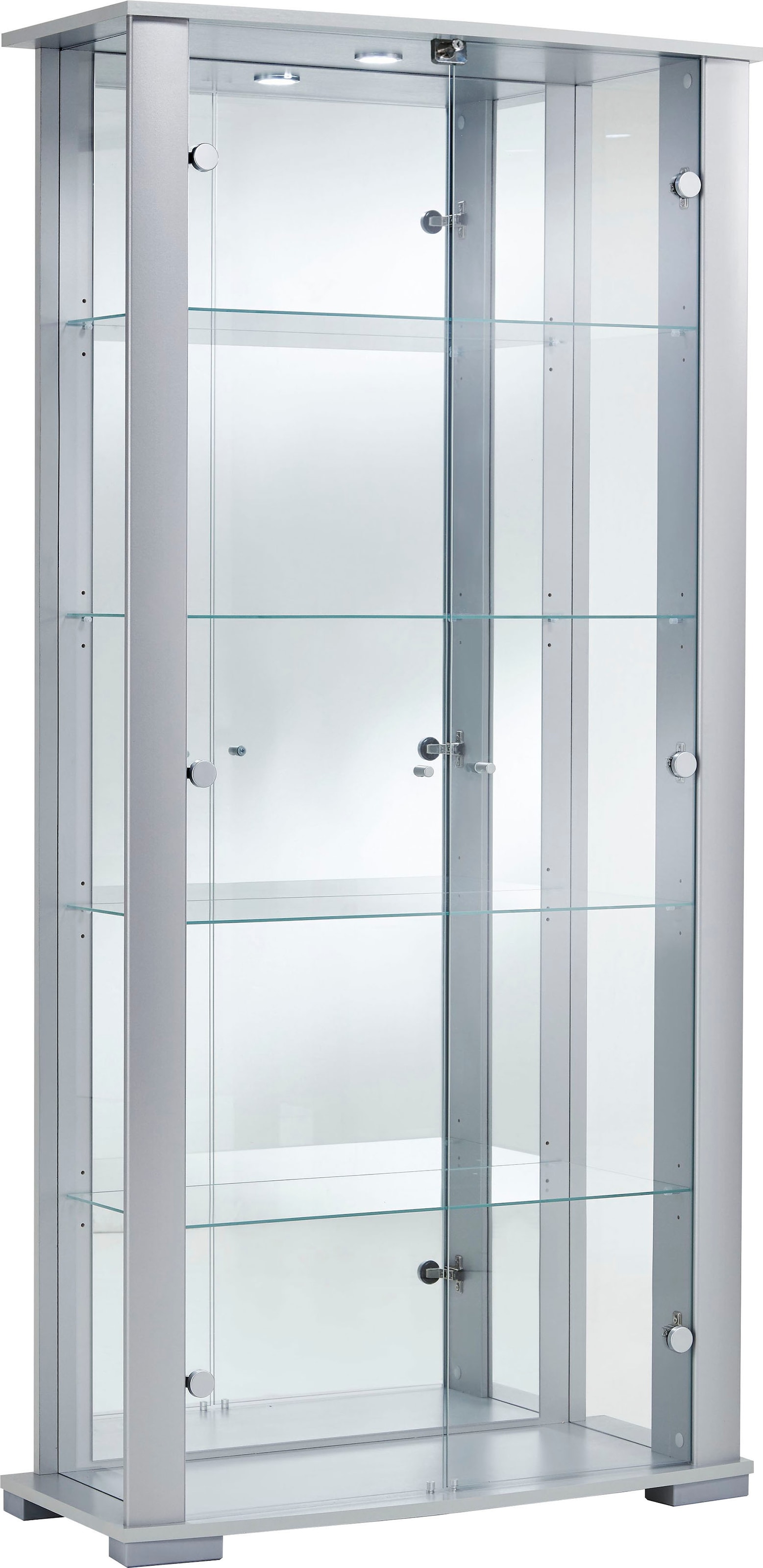 fif möbel Vitrine "STELLA" Standvitrine/Glasvitrine 2x Glastür,perfekt für Sammler,Sammlervitrine