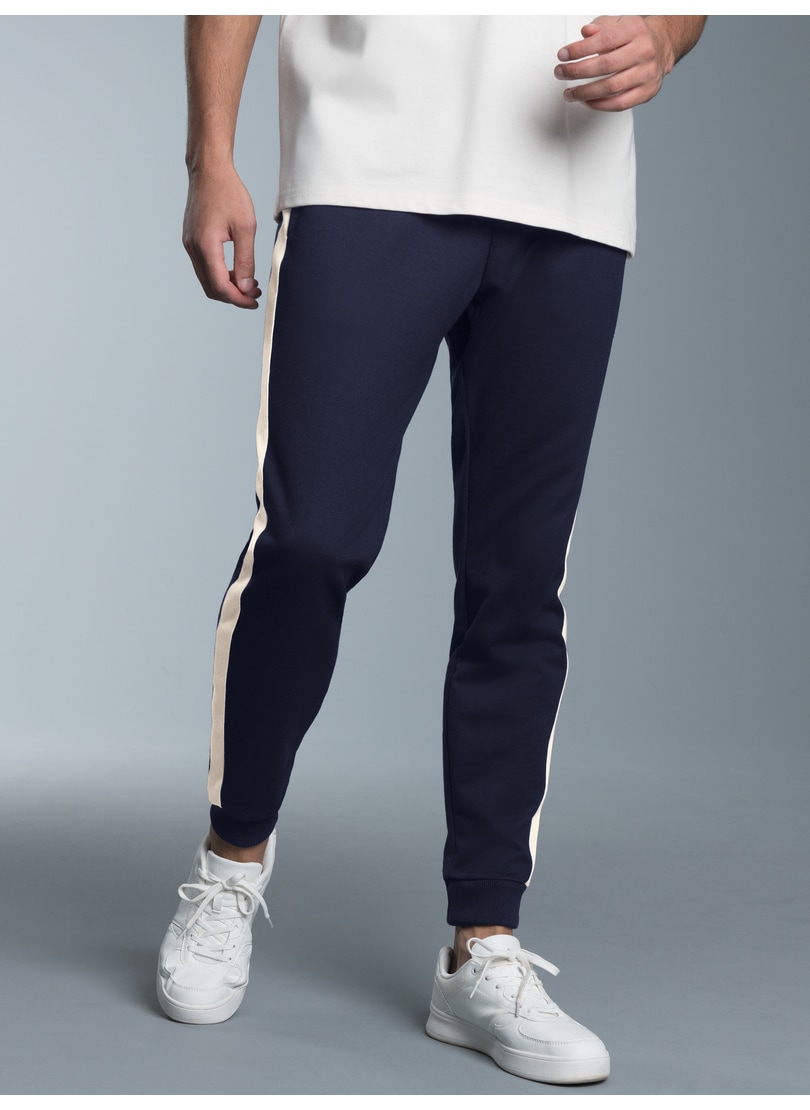 Trigema Jerseyhose »TRIGEMA Jogginghose mit kontrastfarbigen Seitenstreifen«, (1 tlg.)