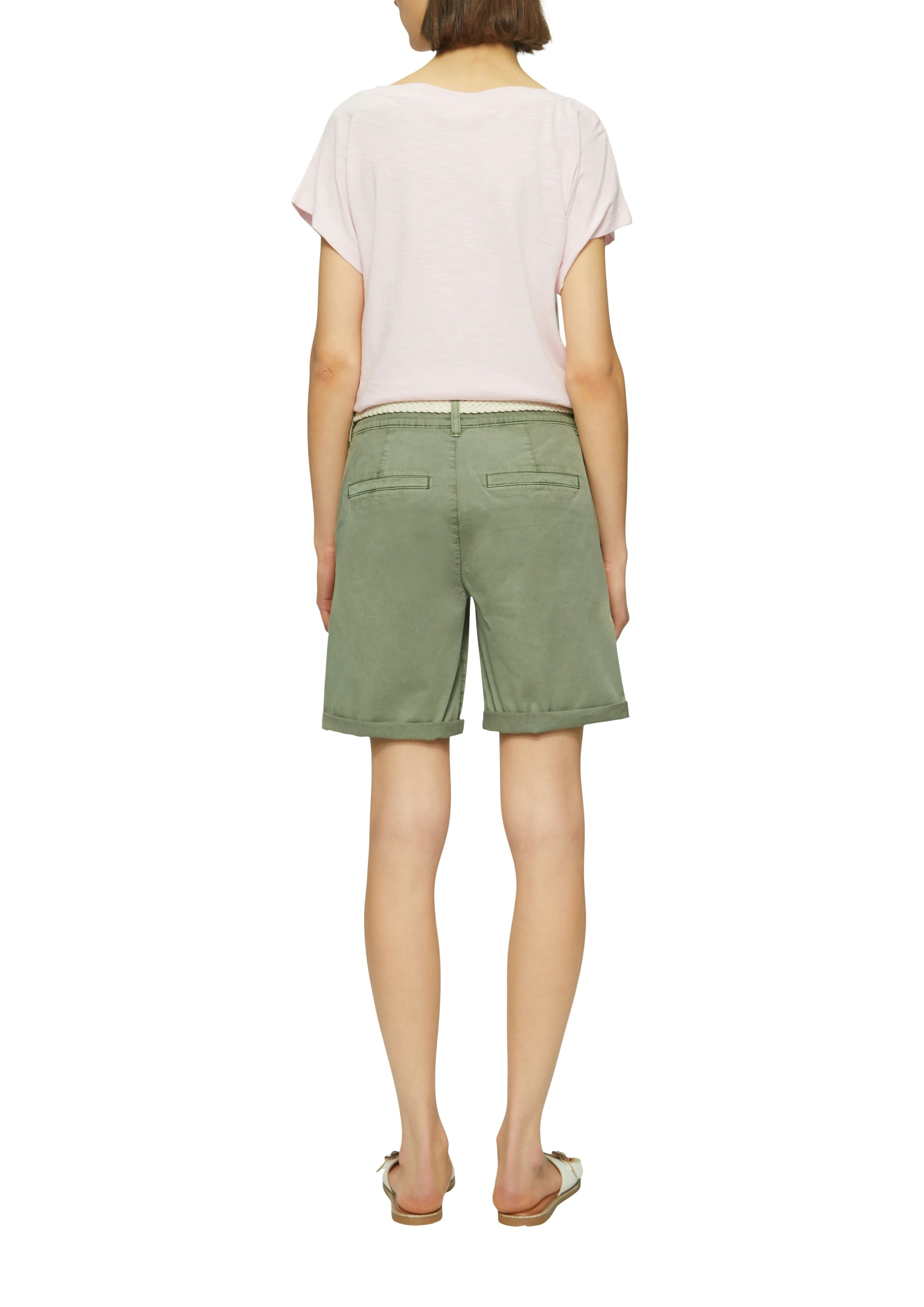 s.Oliver Chinoshorts  Sommerhose mit geflochtenem Gürtel