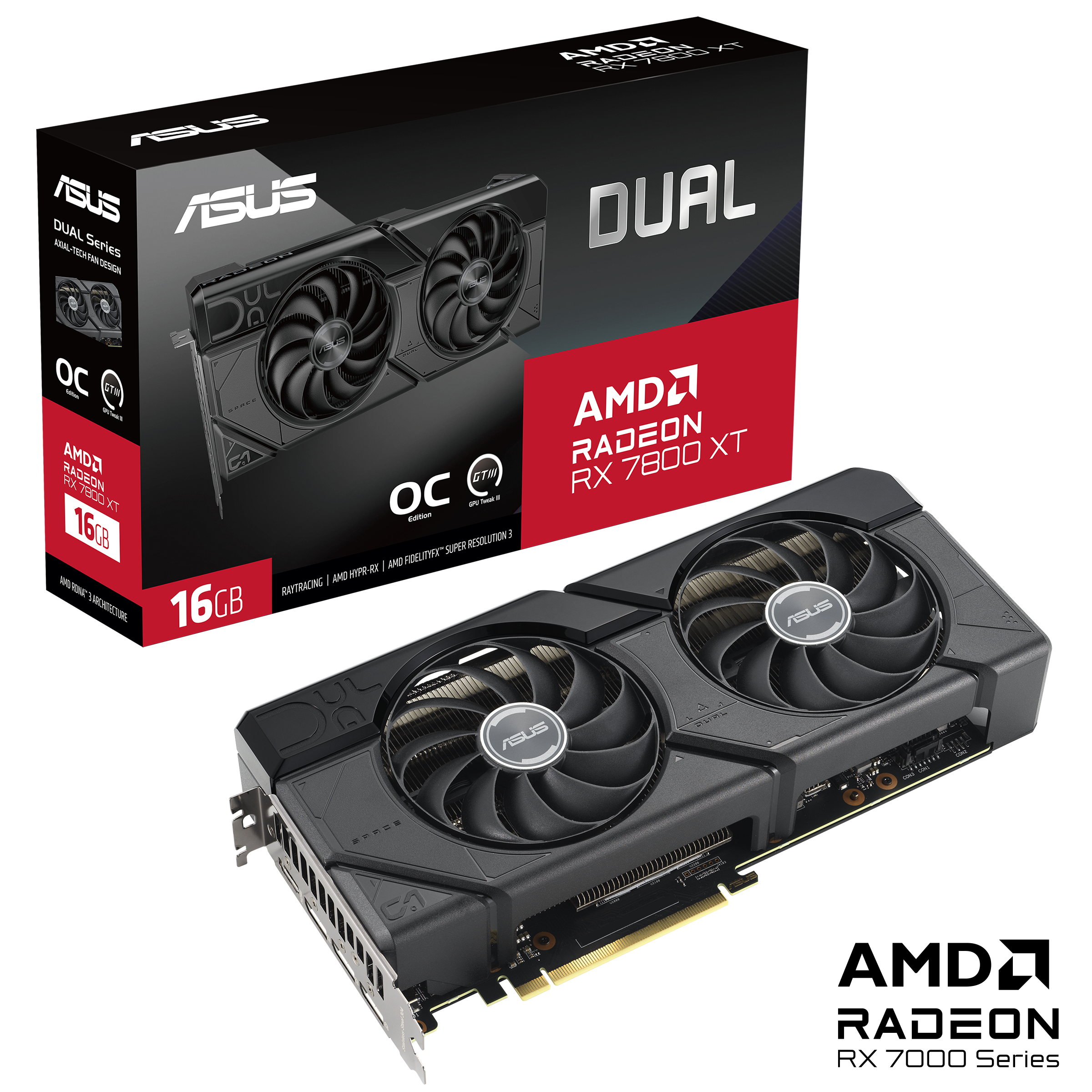 Asus Grafikkarte »DUAL-RX7800XT-O16G«, 16 GB, GDDR6