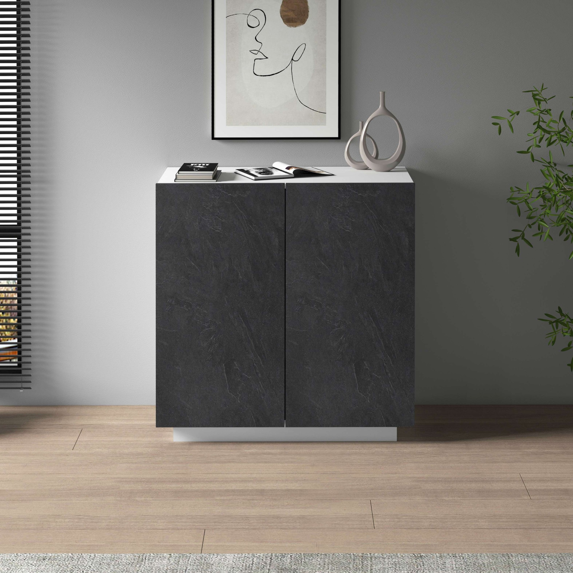 INOSIGN Aktenschrank »Coro, Mehrzweckschrank, Büroschrank mit 2 Türen«, & verstellbare Einlegeböden, Höhe 86 oder 166 cm, Made in Italy