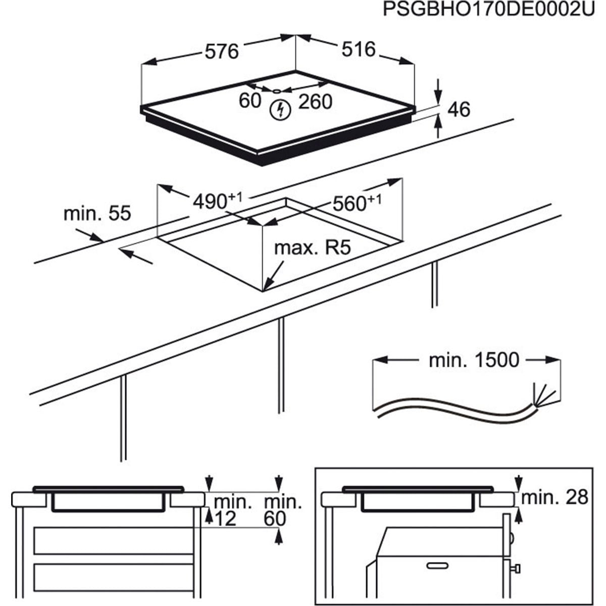 AEG Induktions-Kochfeld »IKB6431AXB«, mit Hob²Hood - Funktion