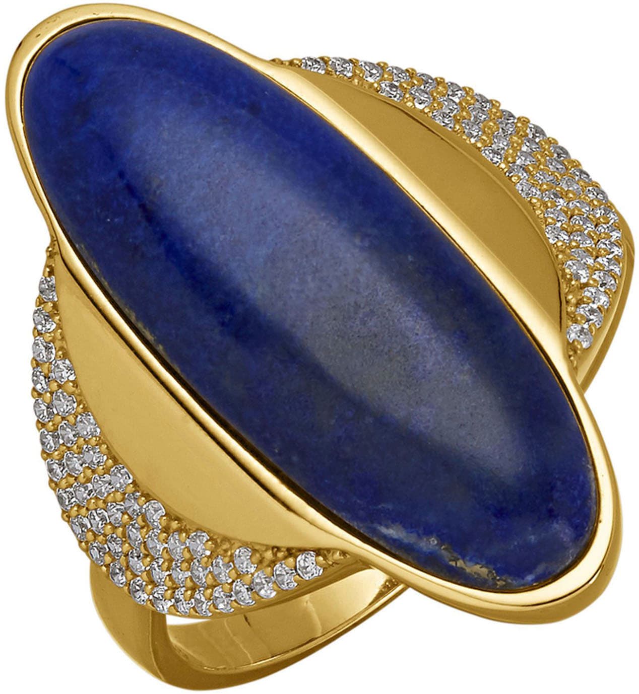 Fingerring »Schmuck Geschenk Silber 925 Damenring Ring Oval«, mit Lapislazuli,...