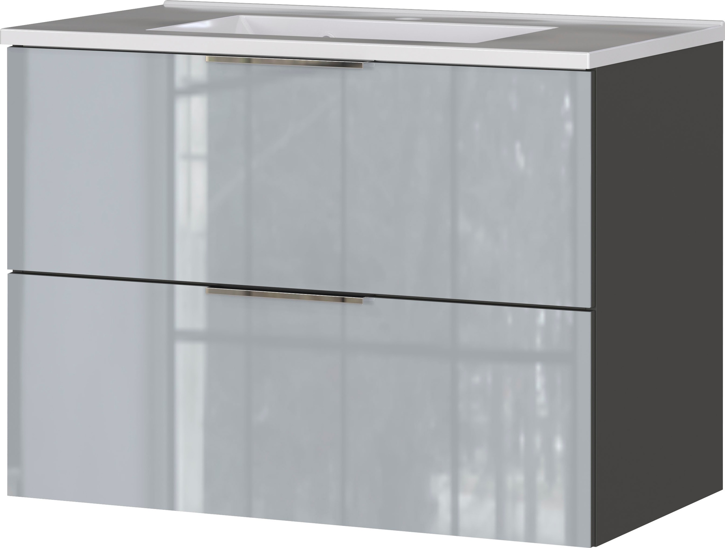 GERMANIA Badmöbel-Set »Oakland«, (5 St.), inkl. WT-Unterschrank, Spiegel, Schrank, Mediumschrank und Kommode