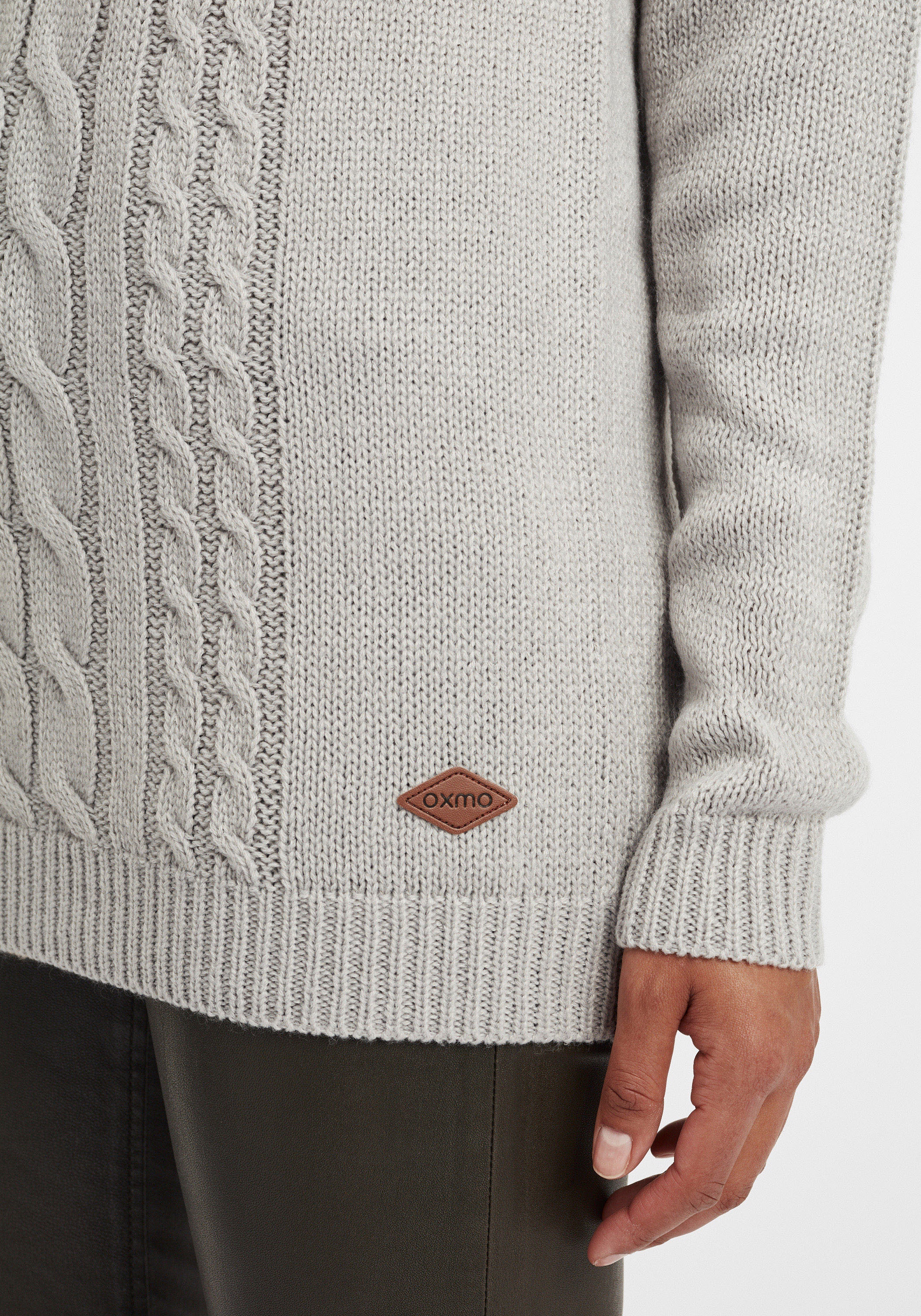 OXMO Strickjacke »Strickpullover OXCable«