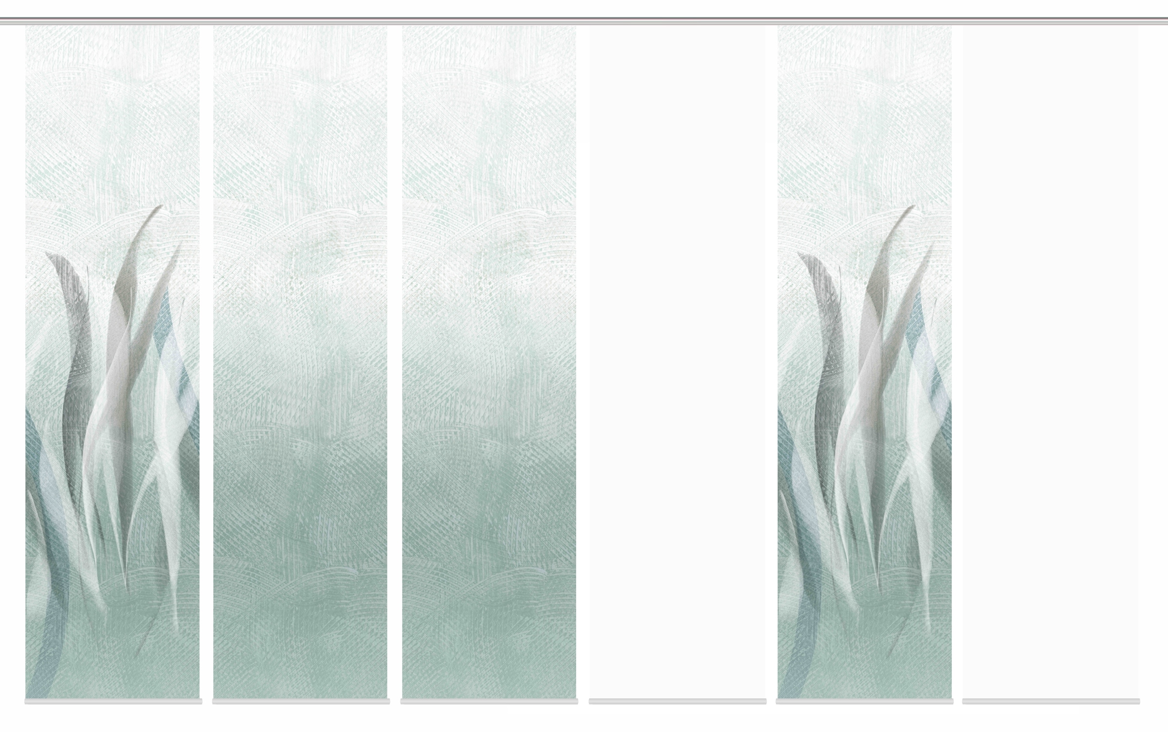 HOME WOHNIDEEN Schiebegardine »SIRALIO« Paneelwagen 6 Stk. tlg. SCHIEBEVORHANGSET,SEIDENOPTIK,DIGIDRUCK