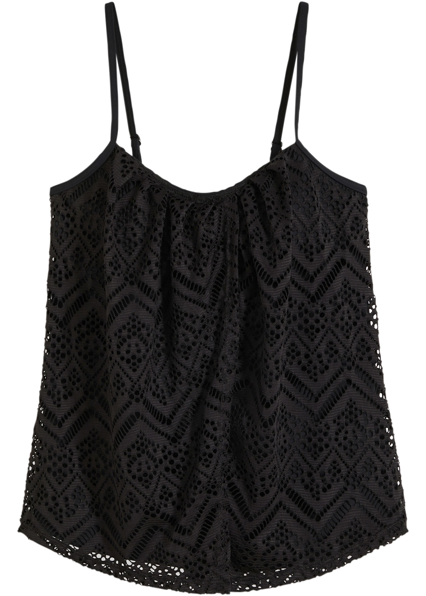 bonprix Tankini-Top »Tankinioberteil aus Spitze« bequeme Passform, unifarben, mit Spitzen-Details