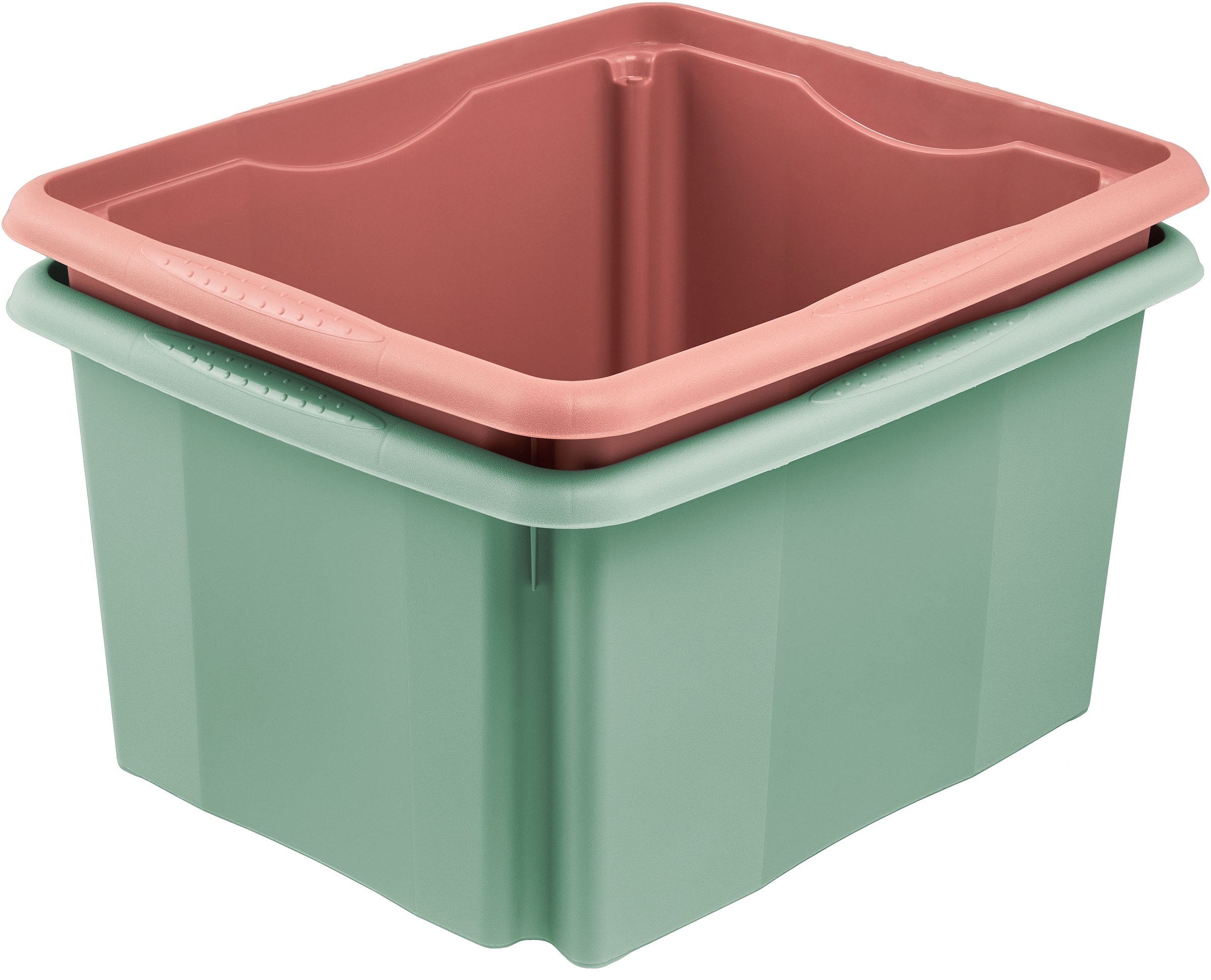 keeeper Aufbewahrungsbox »Emil, 3er Set, 24 L, 41 x 34,5 x 22 cm« ineinander und aufeinander stapelbar